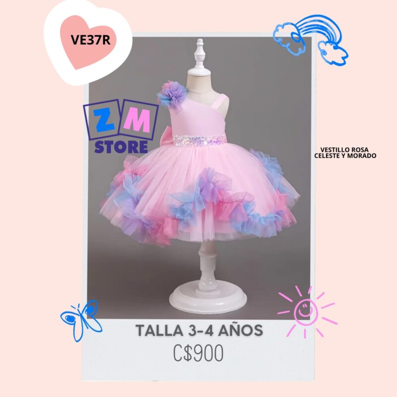 vestido de colores.--VE37R