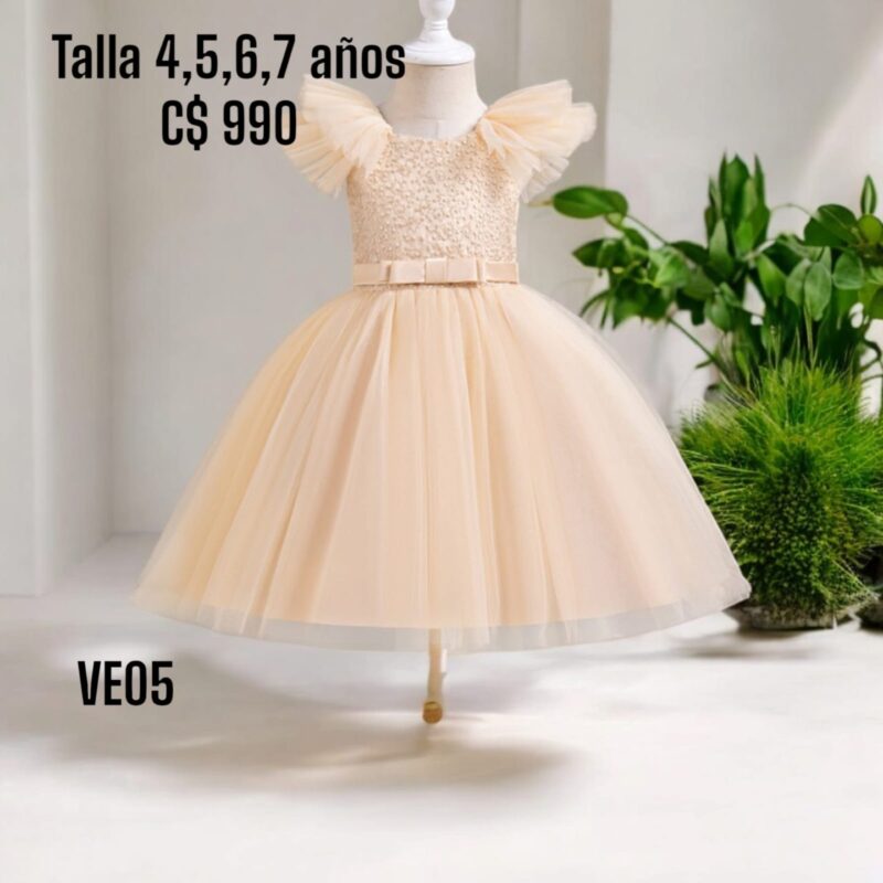 Vestido elegante a la rodilla,--VE05