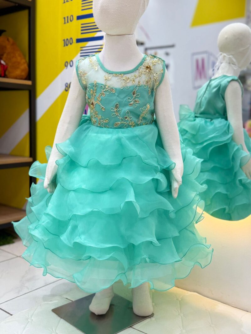 Vestido elegante verde Aqua,--VE28 - Imagen 2