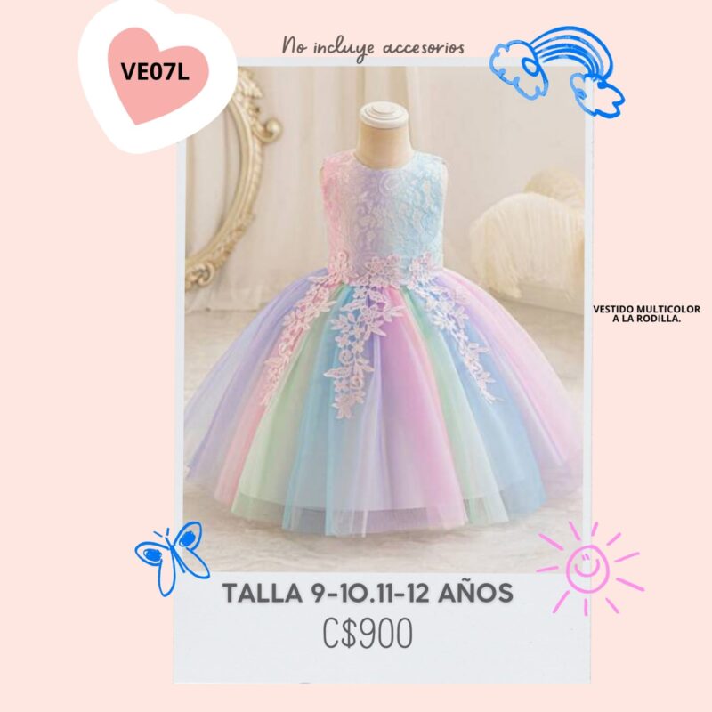 Vestido de colores.--VE07L