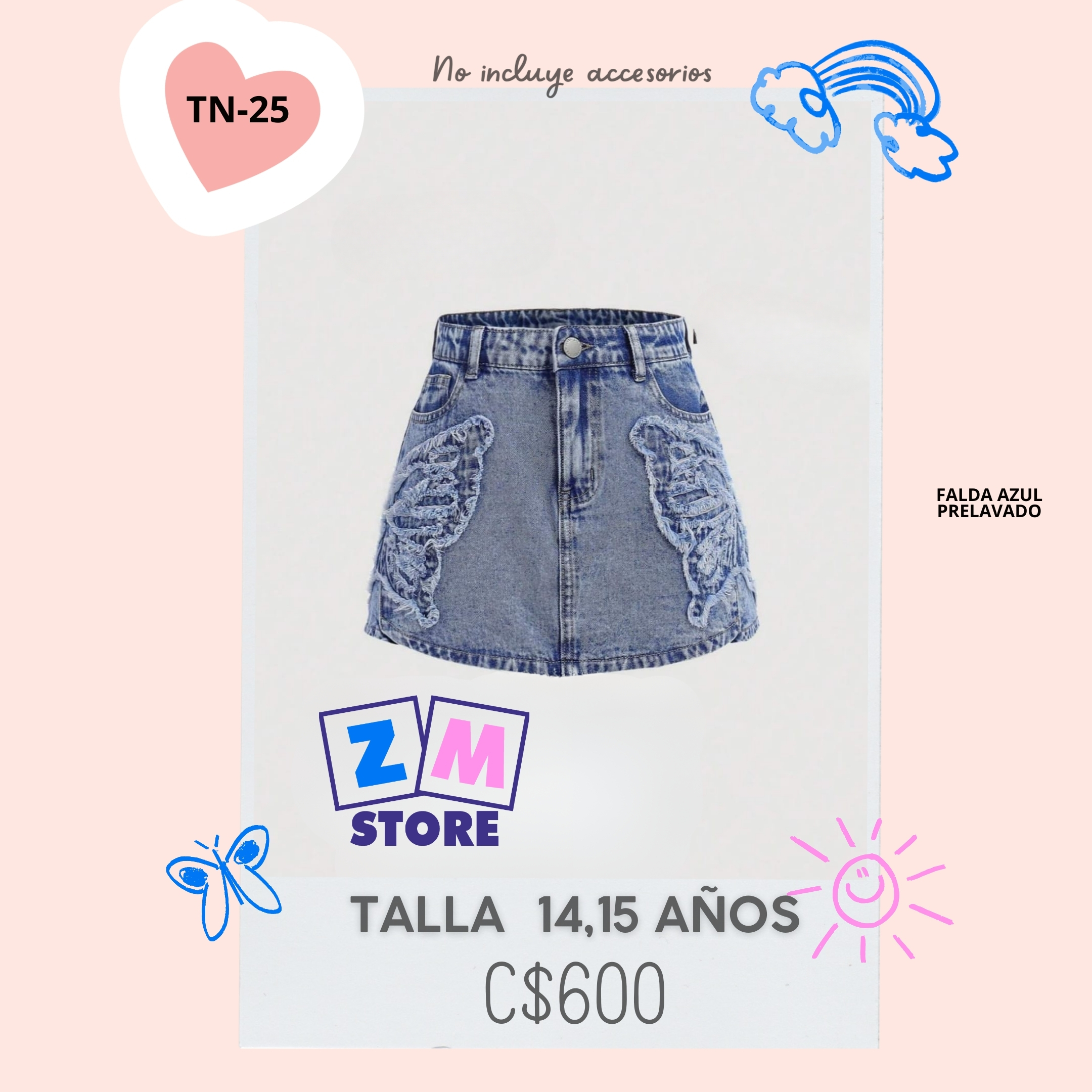 Falda estilo DEMIN,--TN-25