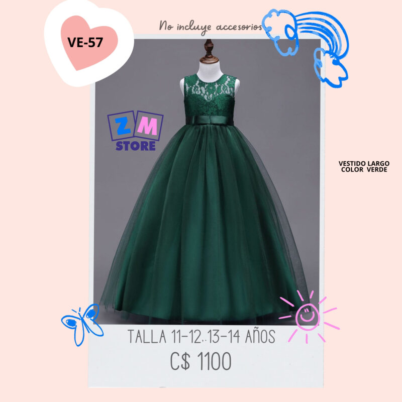 Vestido largo,--VE-57