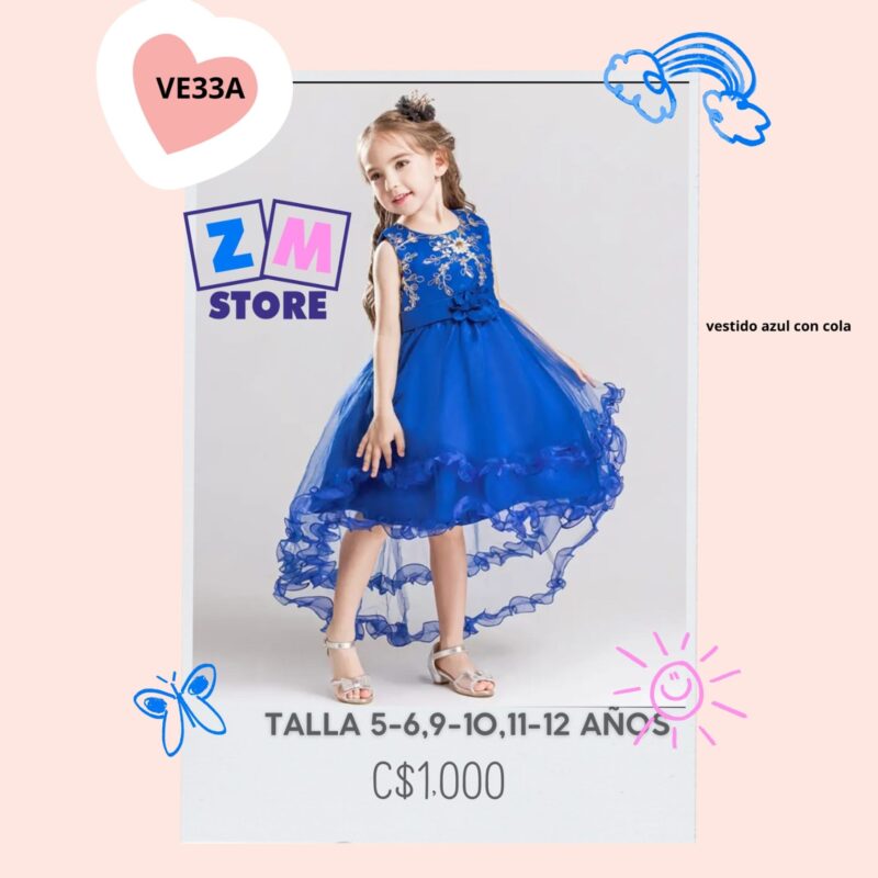Vestido azul,--VE33A