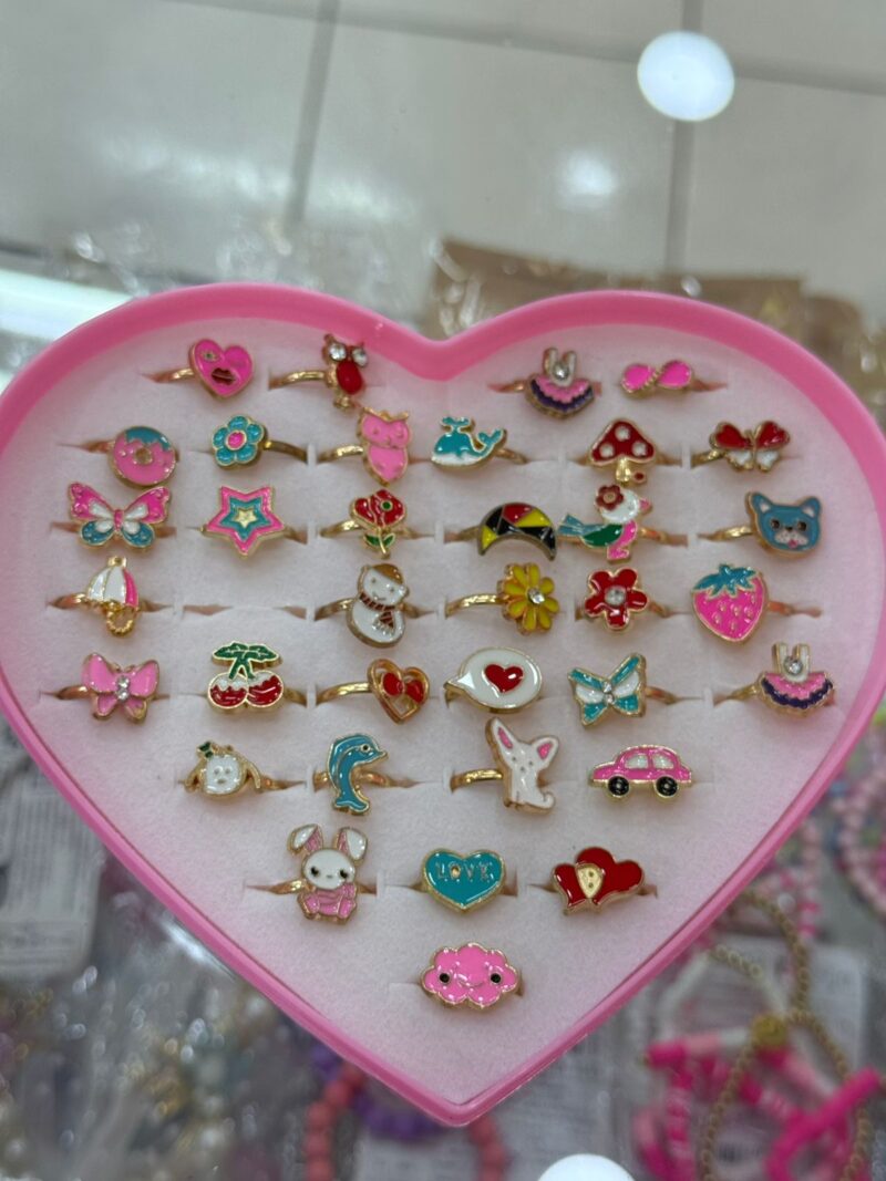 Anillos para niñas ajustables, -K36