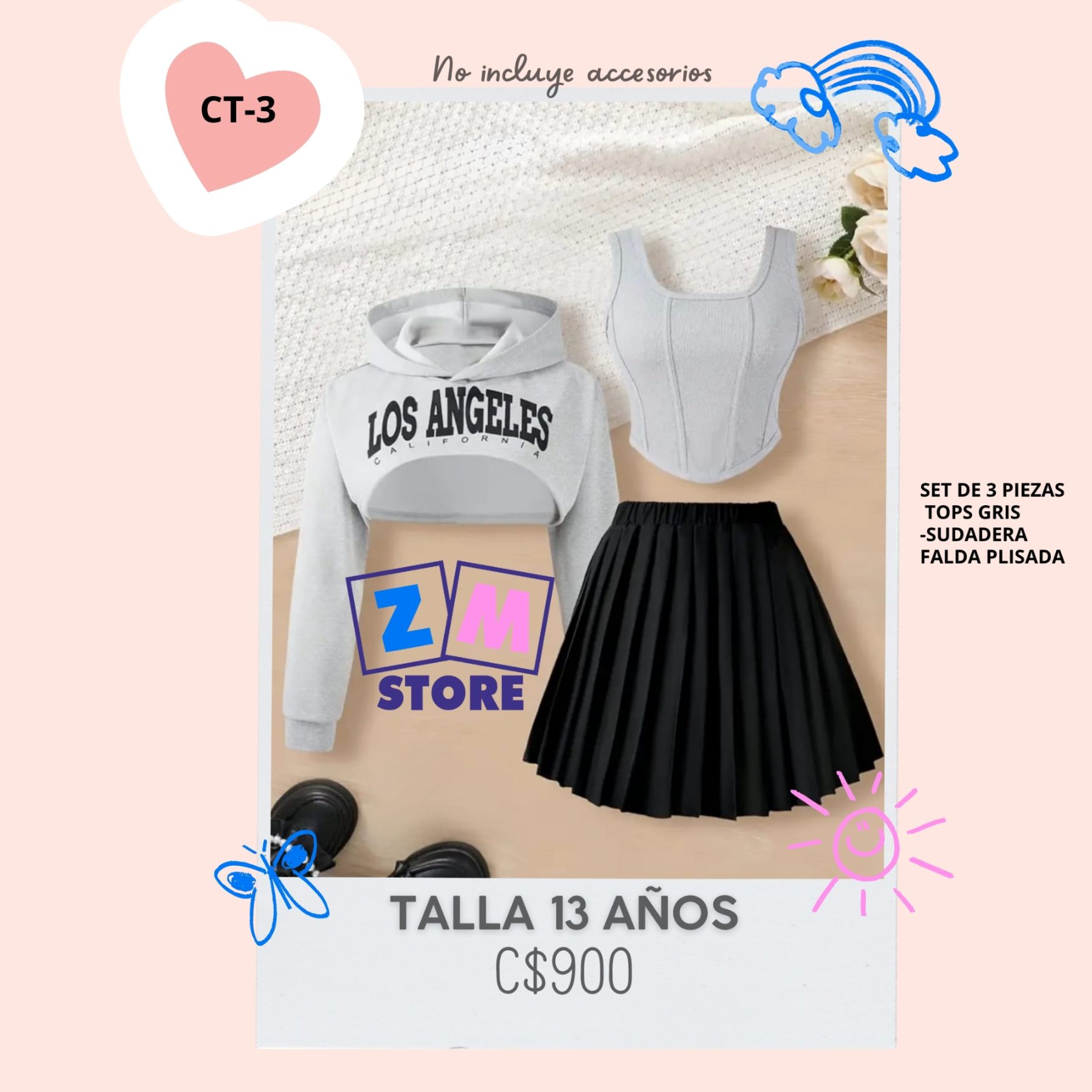 Conjunto con falda,--CT-3