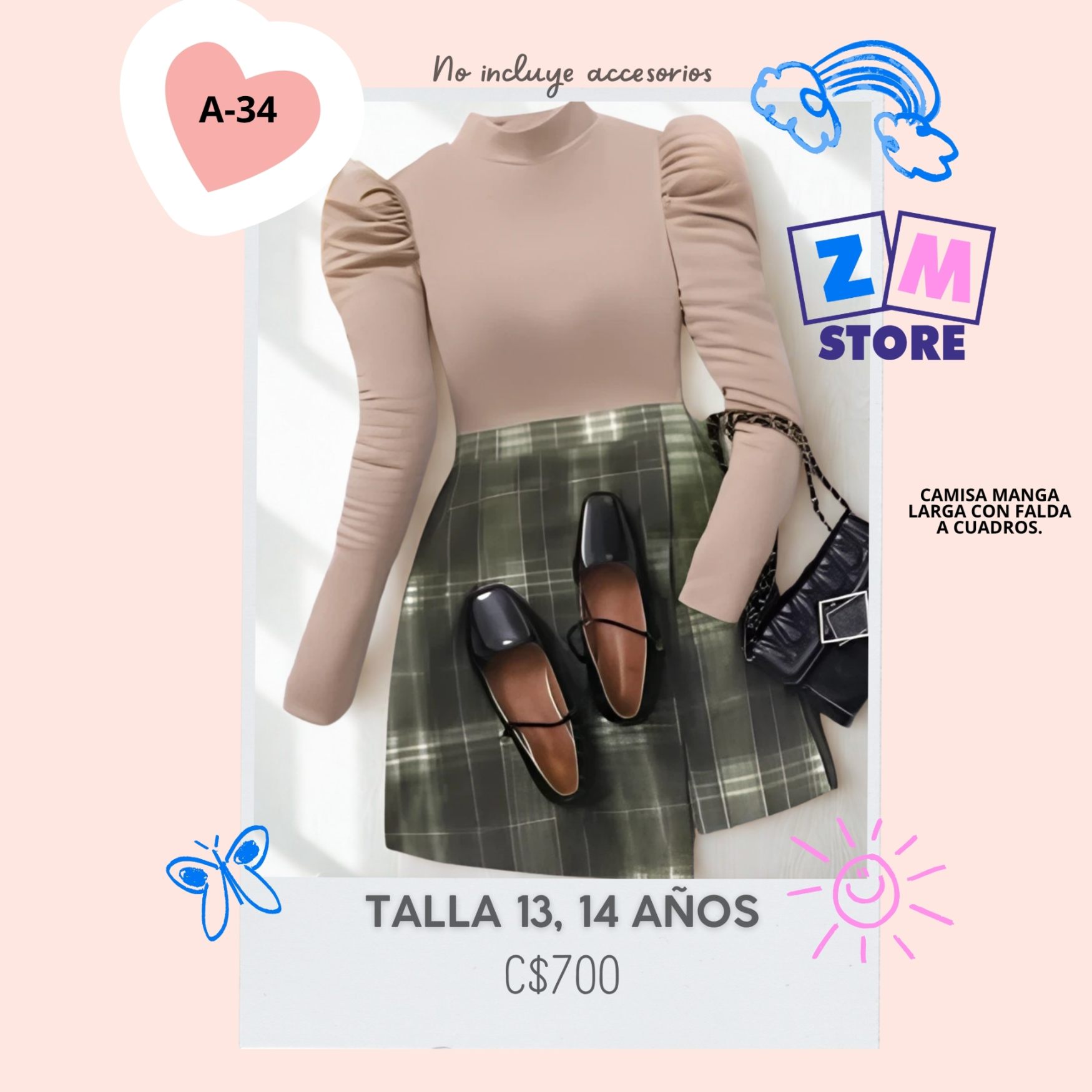 Conjunto con falda.--A-34