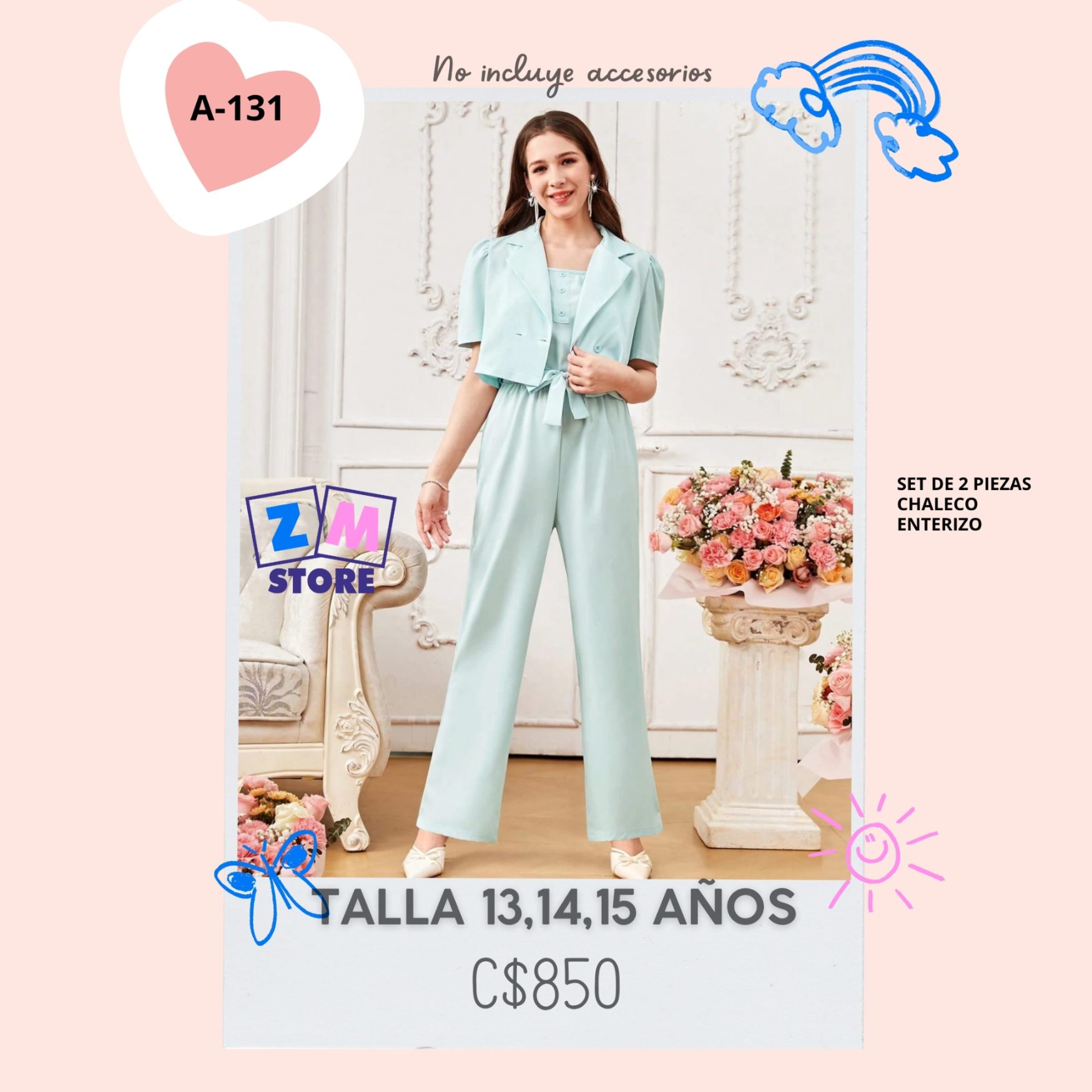 Enterizo con chaleco.--A-131