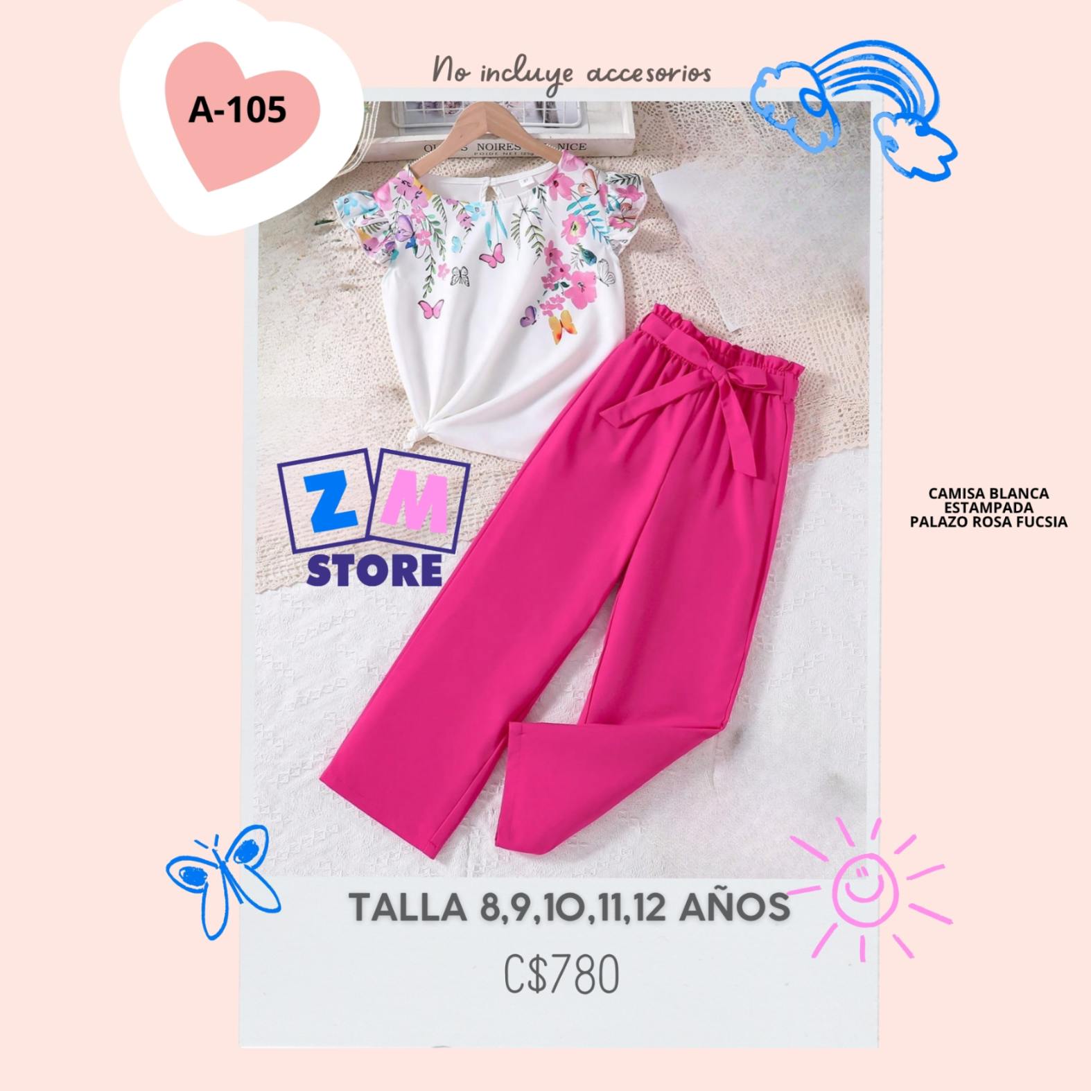 Conjunto con palazo,--A-105