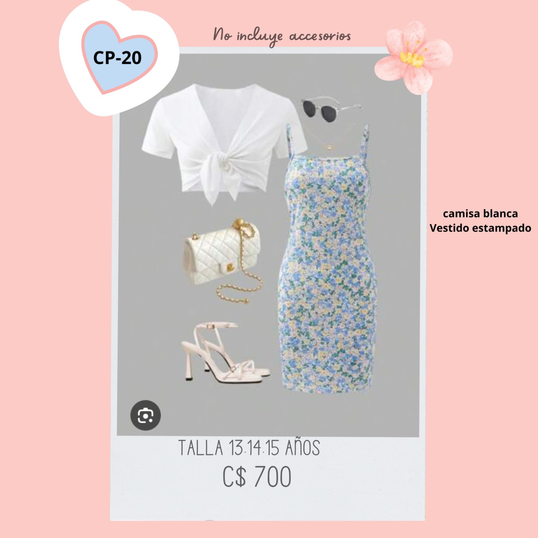 Vestido con camisa blanca.--CP-20