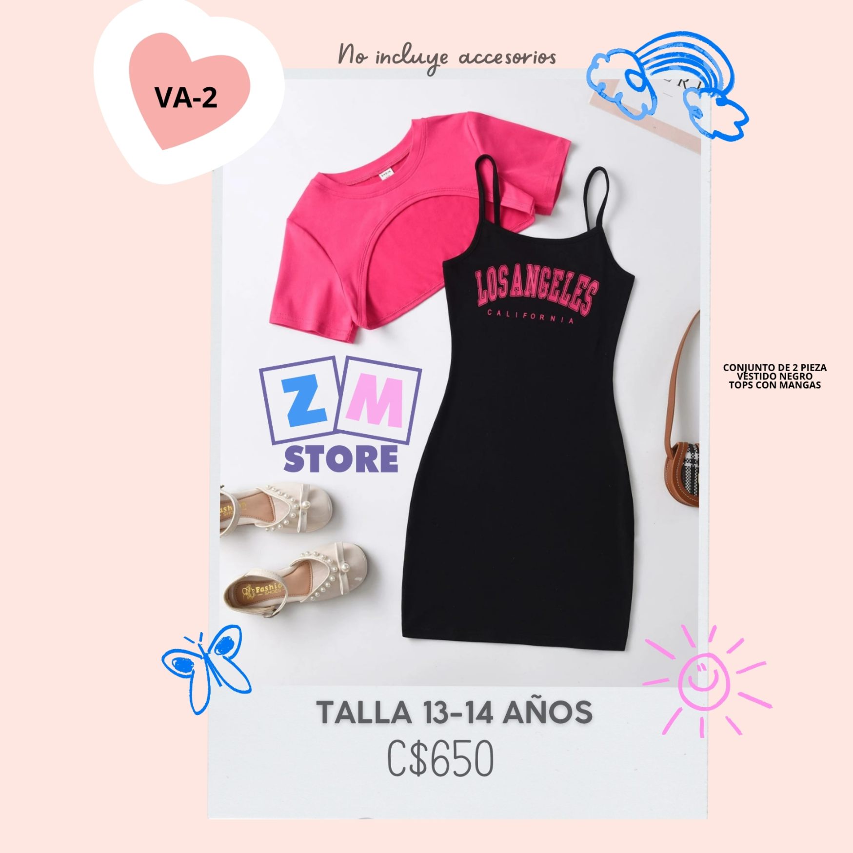 Vestido con tops,--VA-2