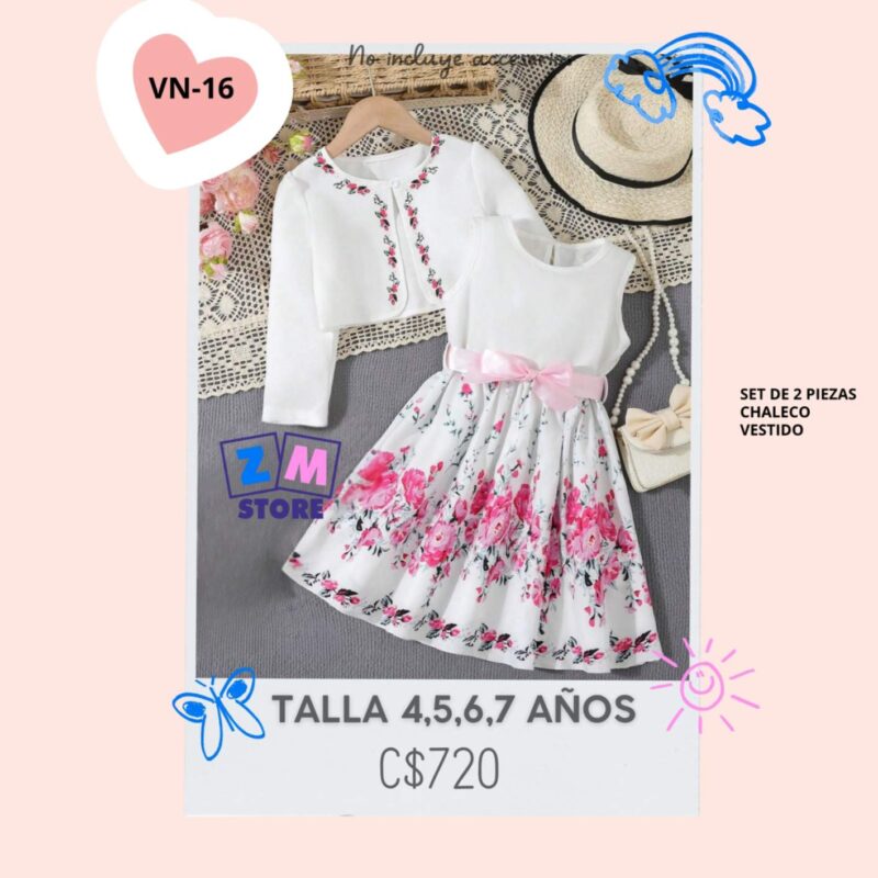 Vestido con chaleco.--VN-16