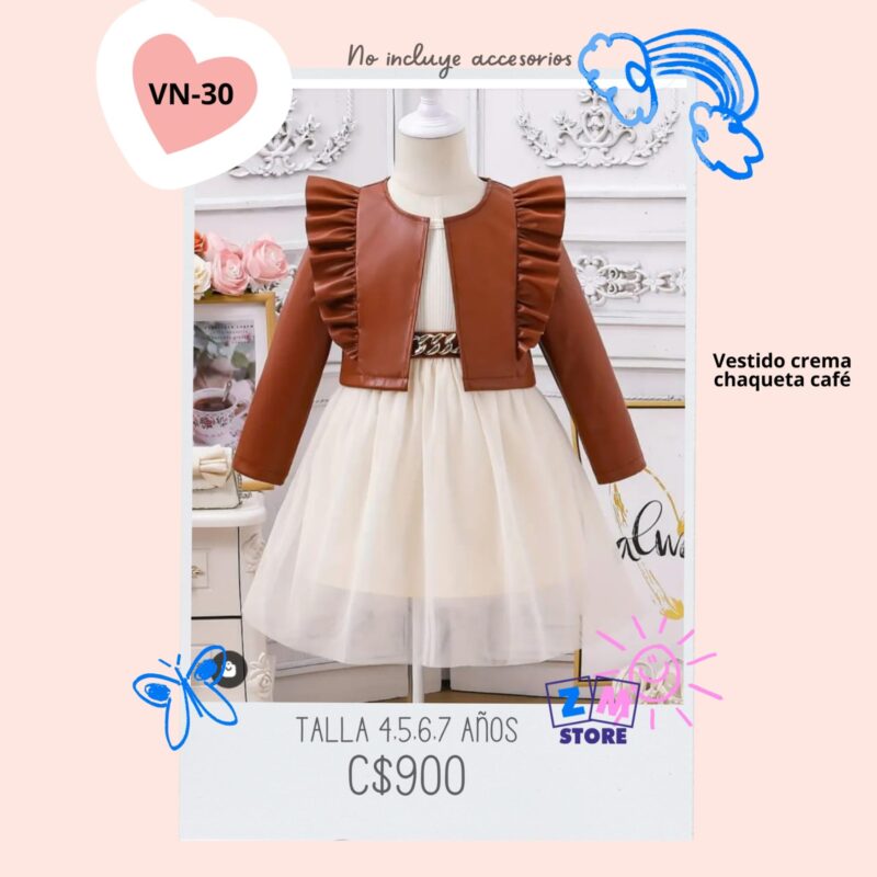 Vestido con chaleco. --VN-30
