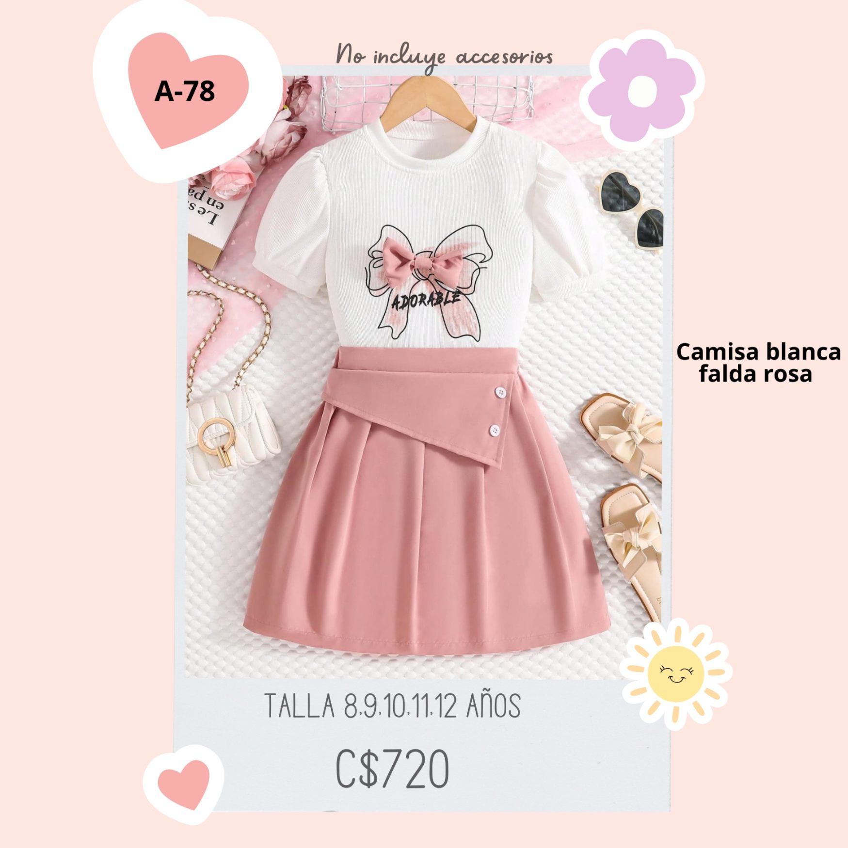 Conjunto con falda.--A-78