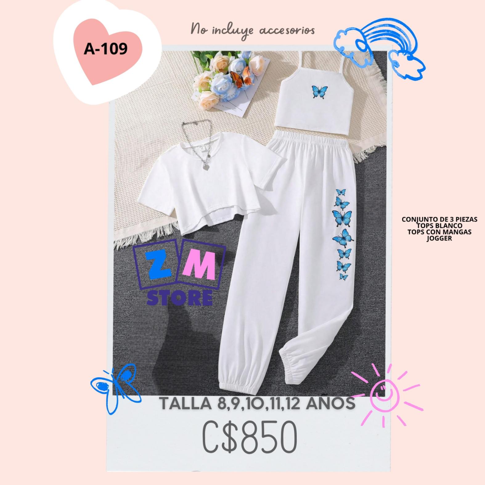 Conjunto de 3 piezas.--A-109