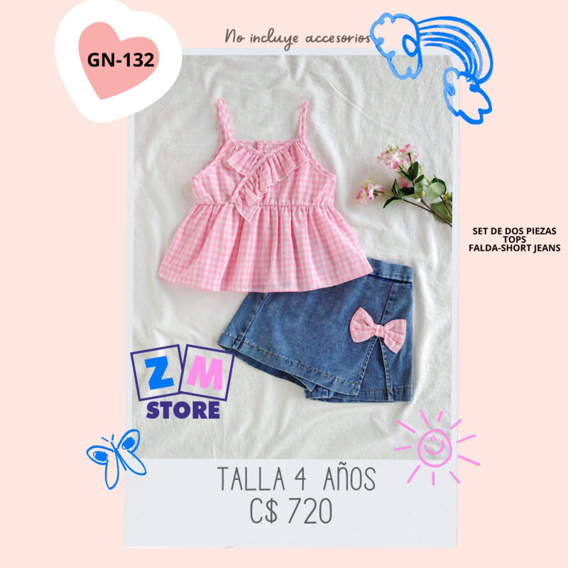 Conjunto con falda-short.--GN-132