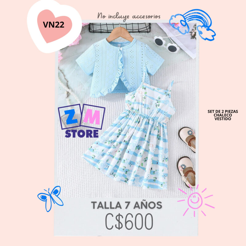 Vestido con chaleco.--VN22