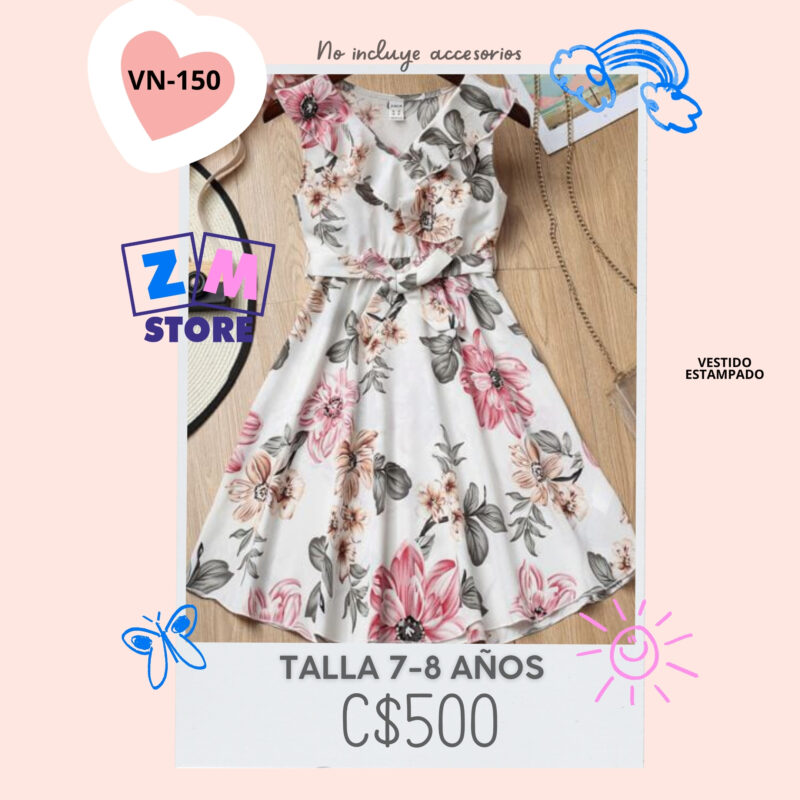 Vestido estampado,--VN-150