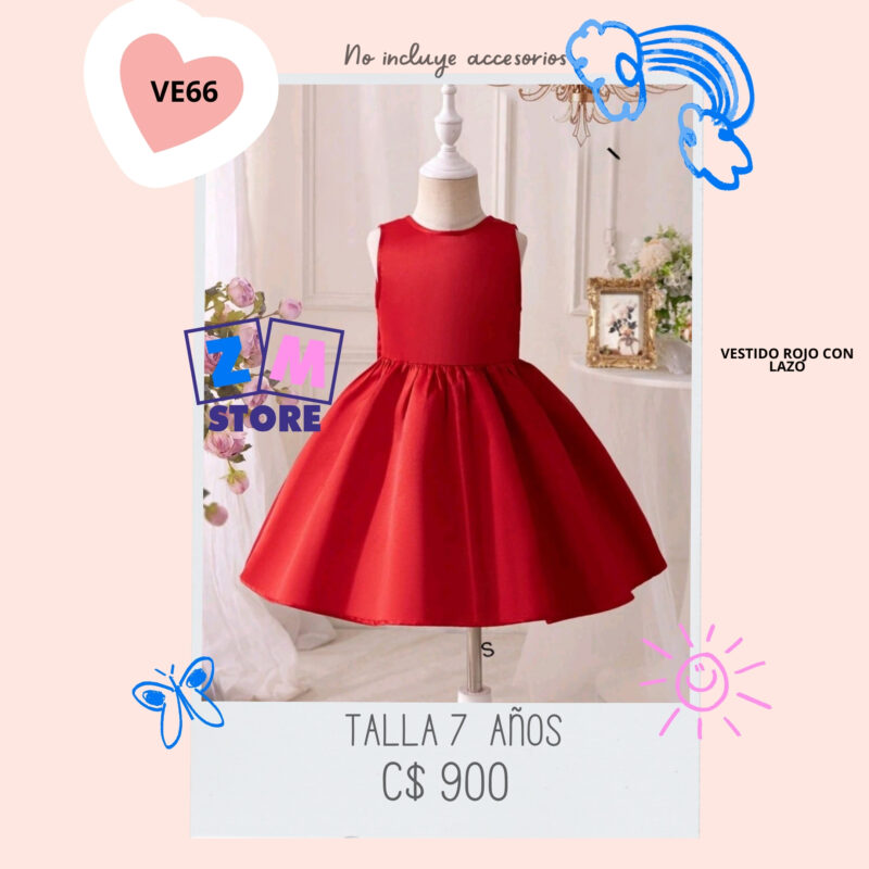 Vestido rojo.--VE-66