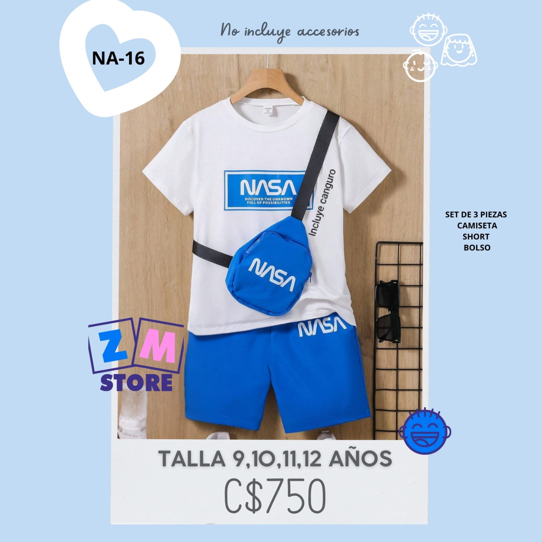 Conjunto con shorts,--NA-16