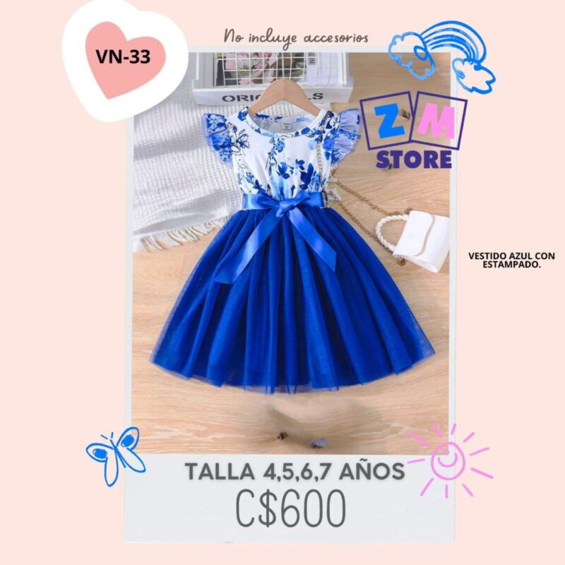 Vestido azul.,--VN-33
