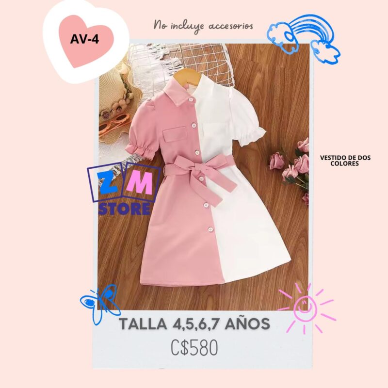 Vestido de dos colores.--AV-4