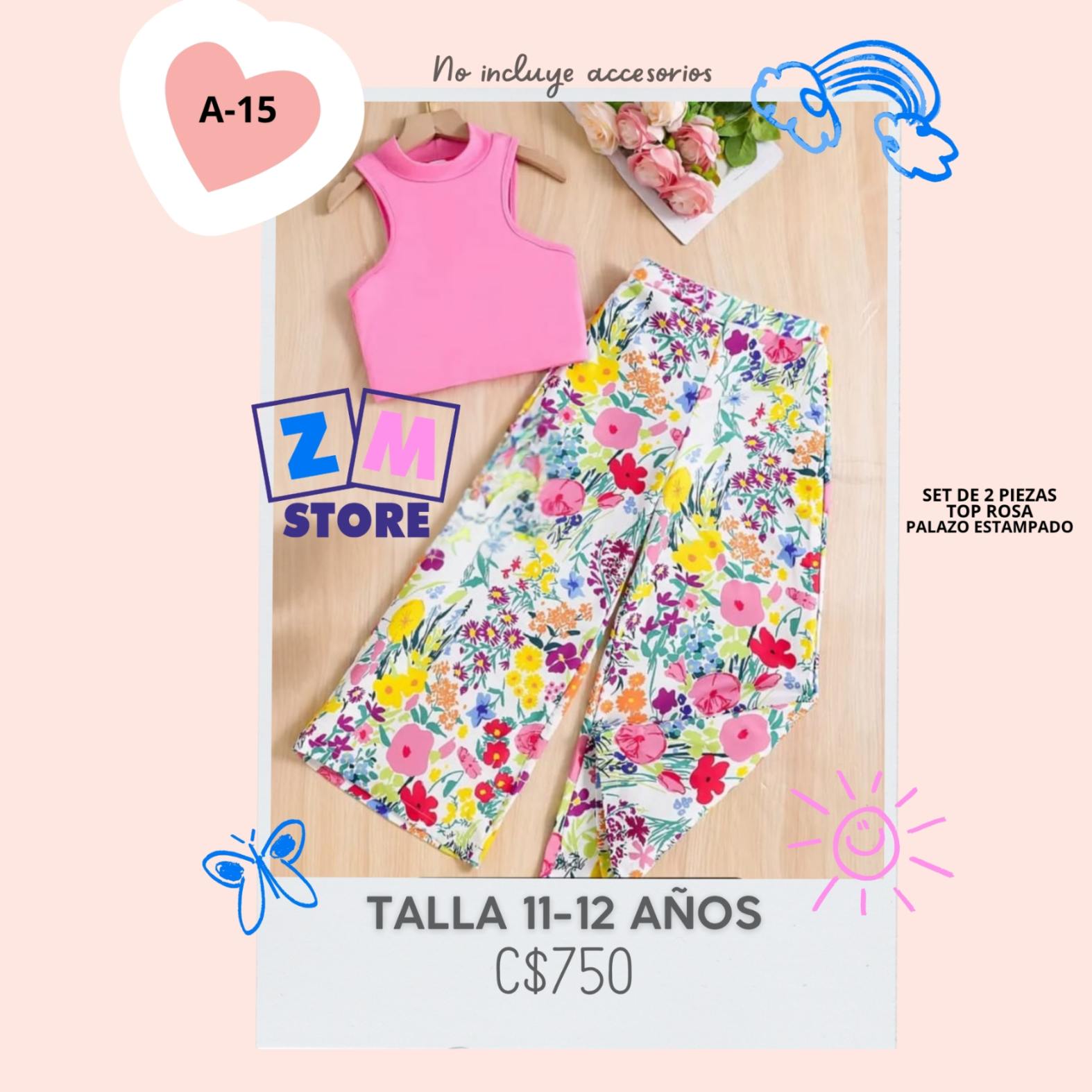 Conjunto con palazo.--A-15