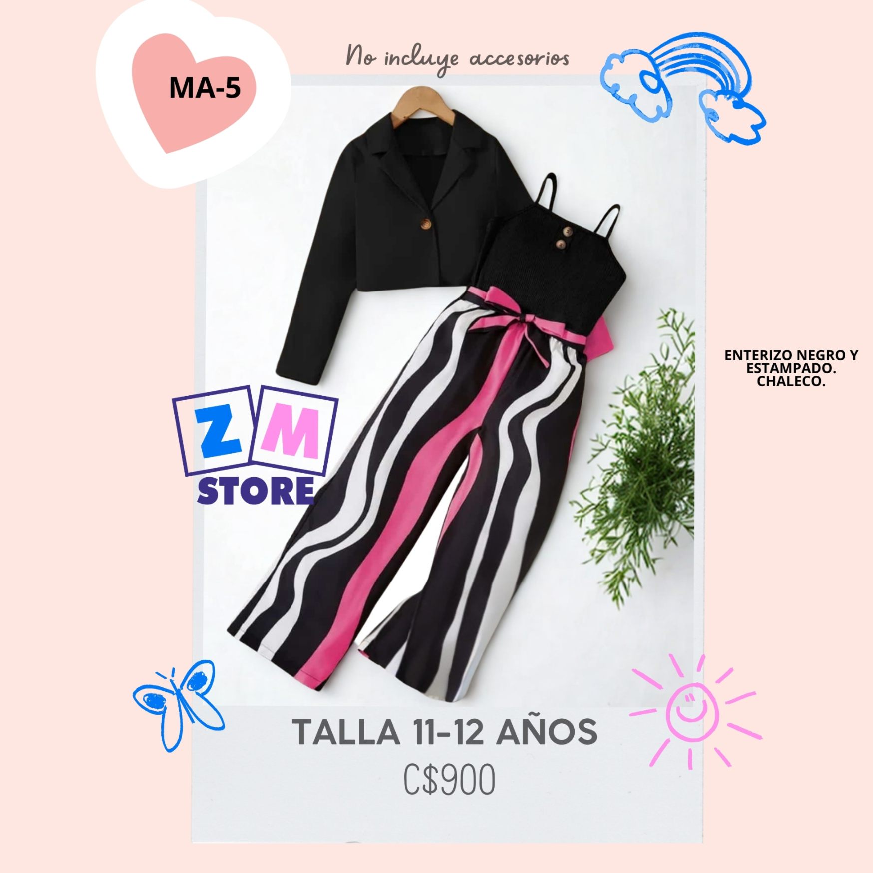 Enterizo con chaleco.--MA-5