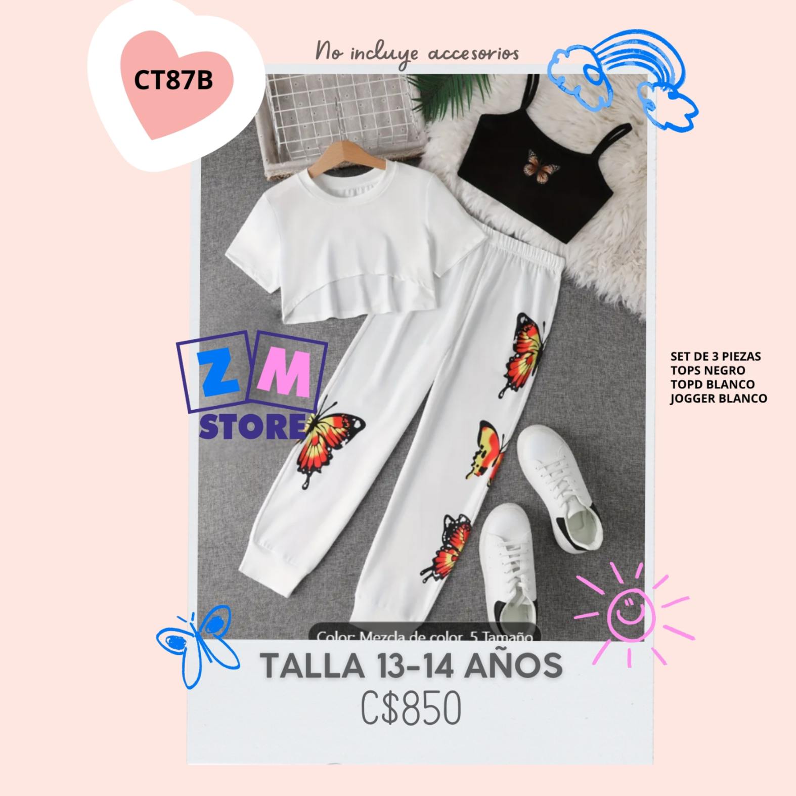 Conjunto de tres piezas,--CT-87B