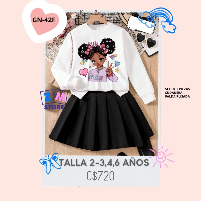 Conjunto con falda,--GN-42F