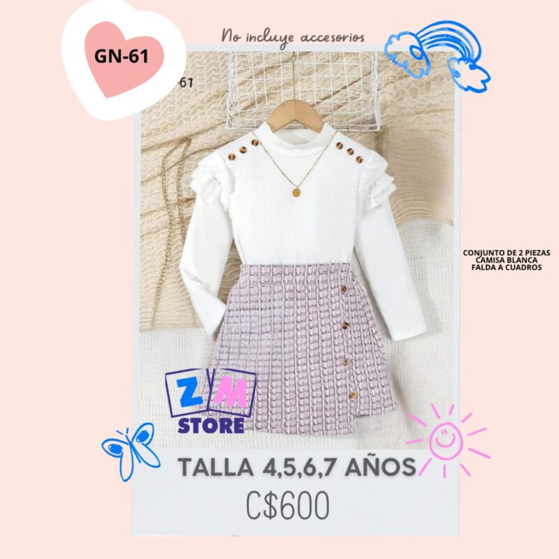 Conjunto con falda,--GN-61