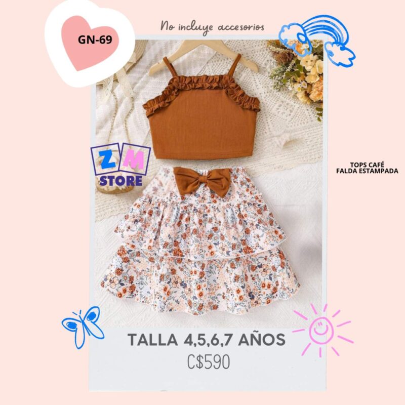 Conjunto con falda,--GN-69