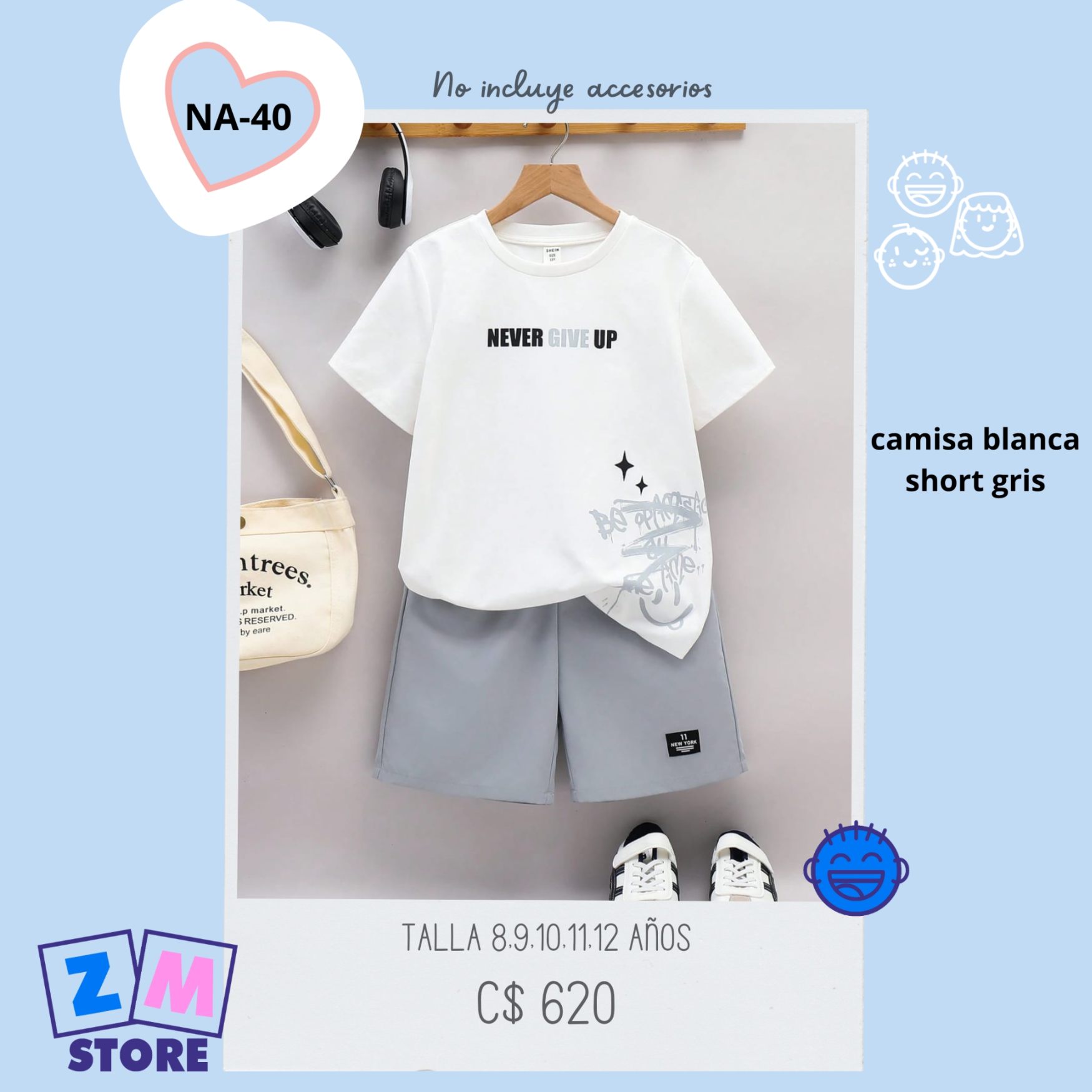 Conjunto con shorts -- NA-40