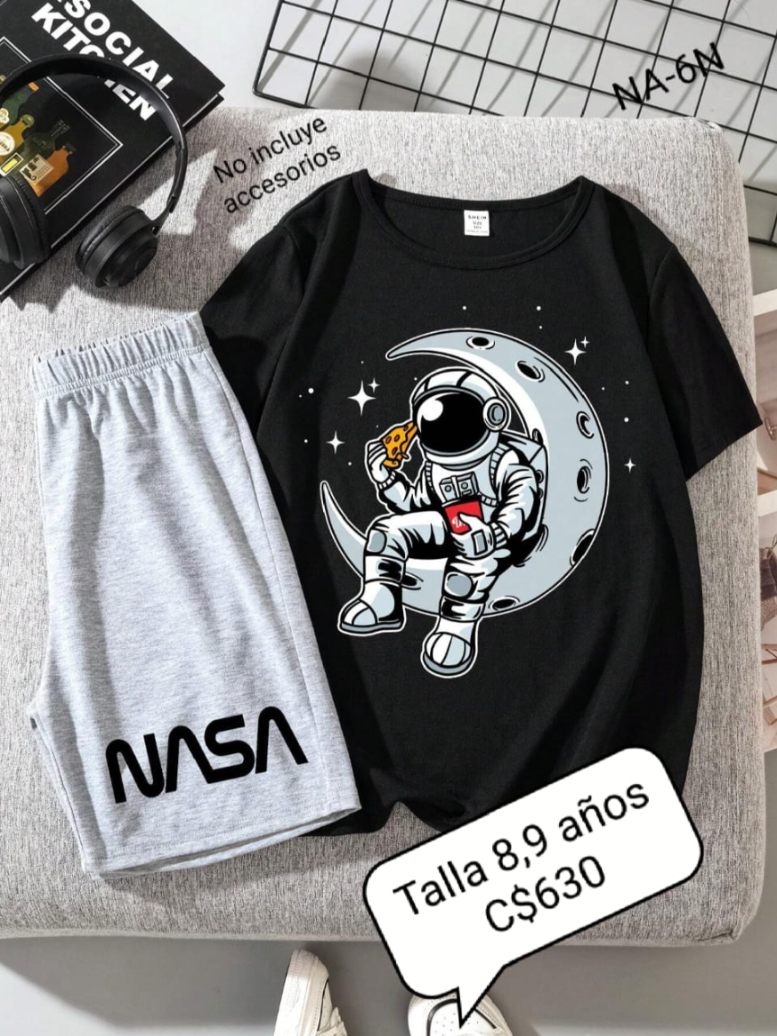 Conjunto con short con diseño NASA-- NA-6N