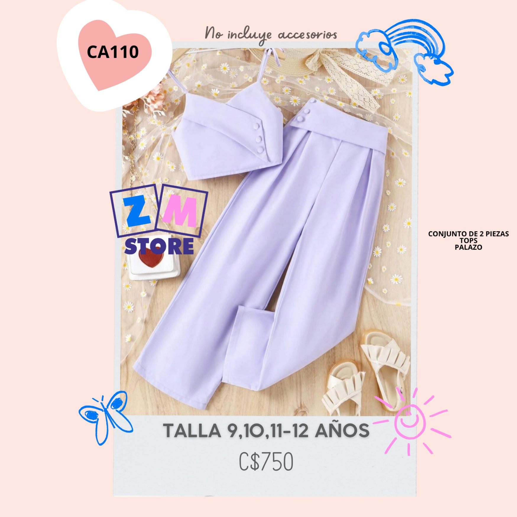 Conjunto con palazo.--CA110