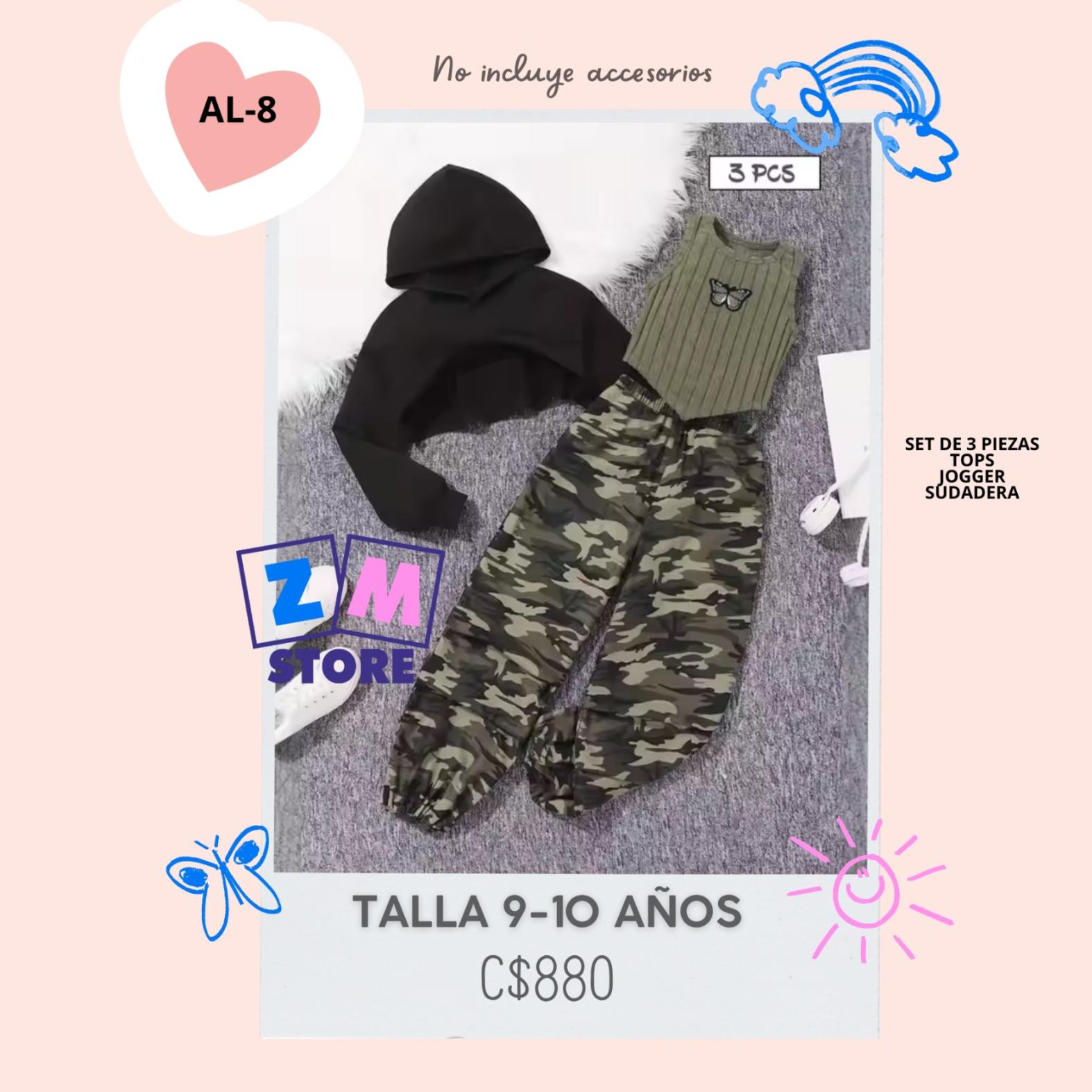 set de 3 piezas.--AL-8