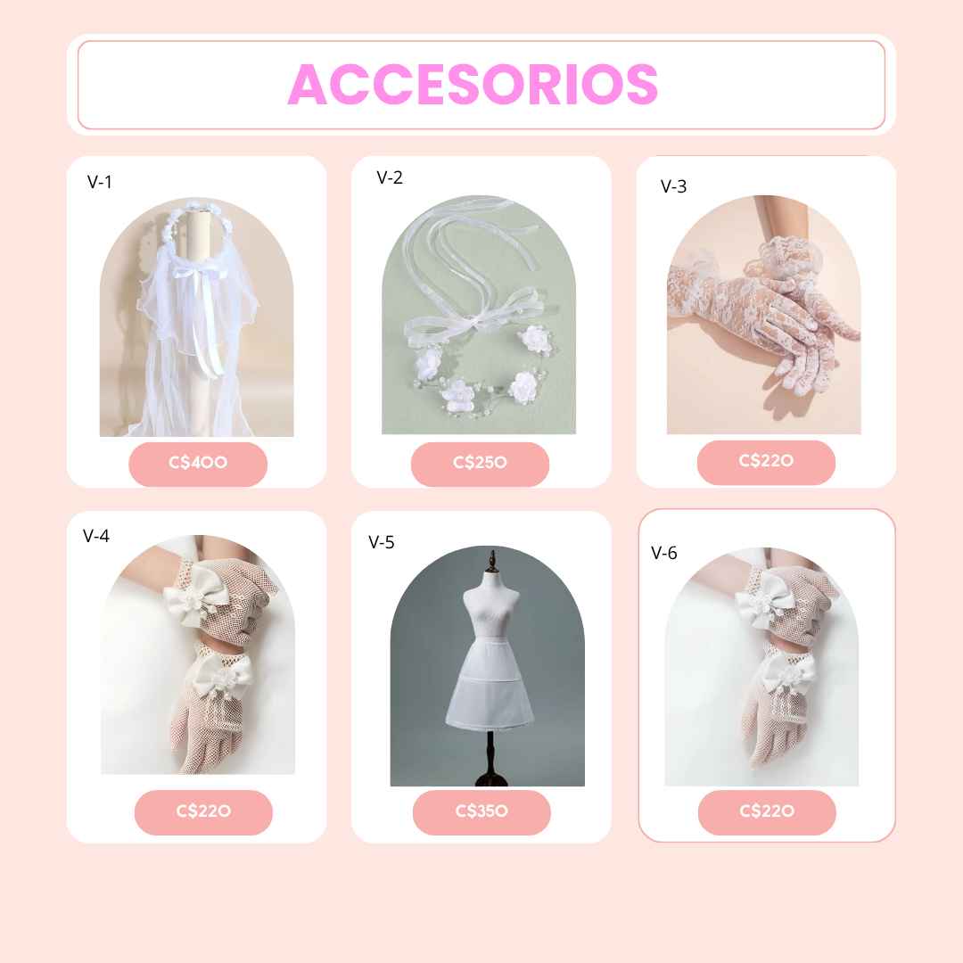 Accesorios para vestido de comunión
