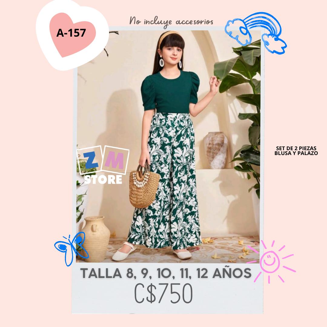 Conjunto con palazo.-- A-157