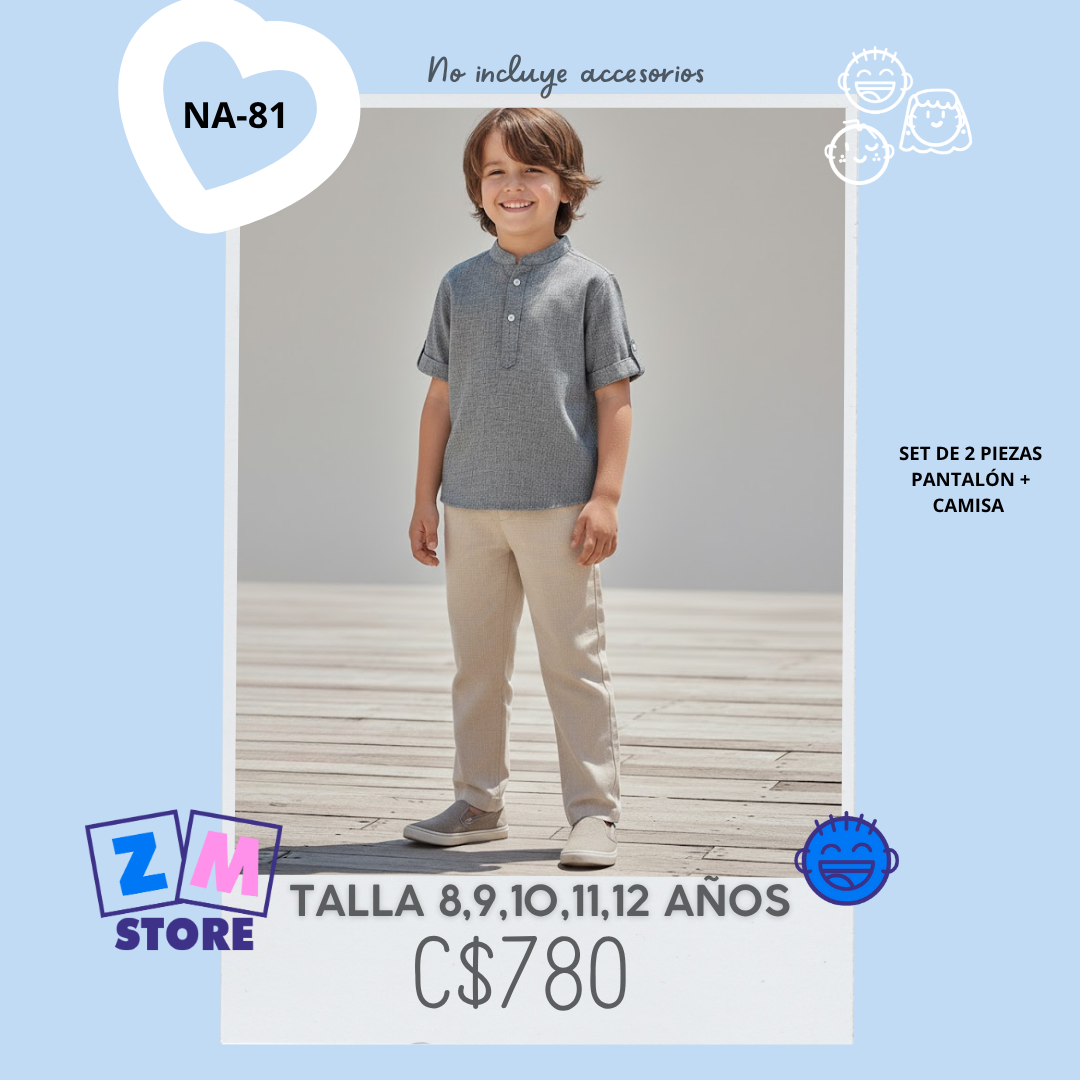 Conjunto con pantalón para niños - NA-81