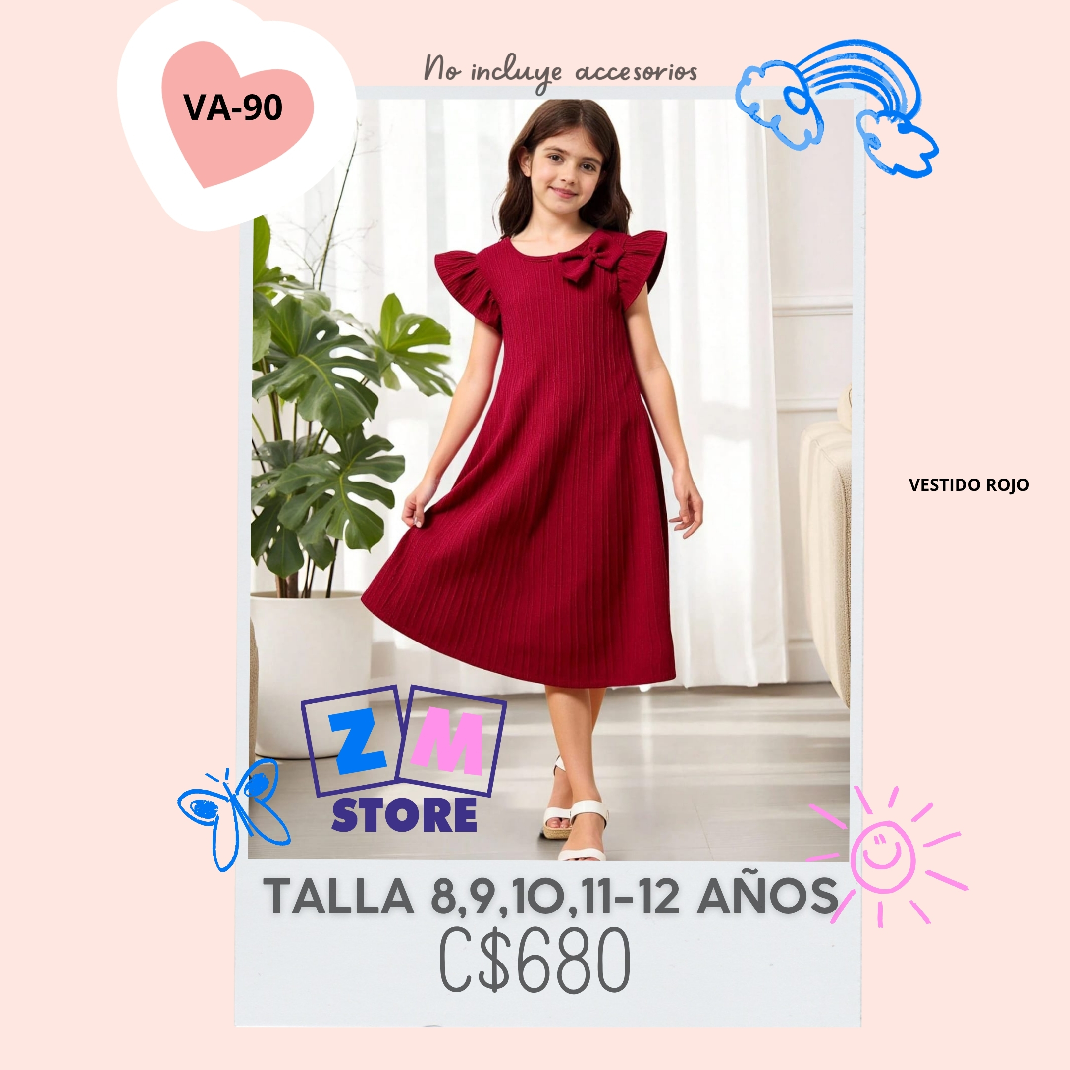 Vestido rojo.--VA-90