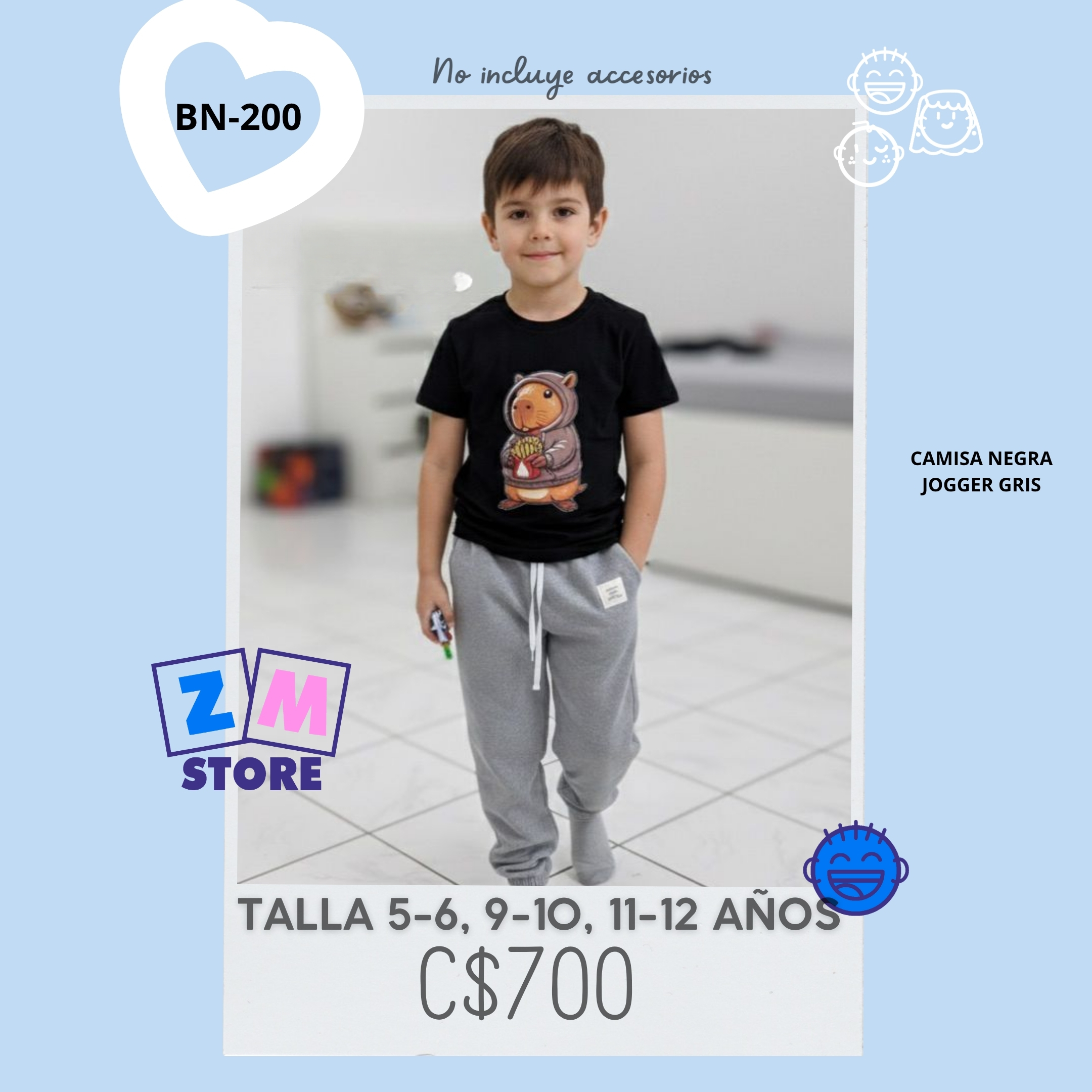 Conjunto con jogger--BN-200