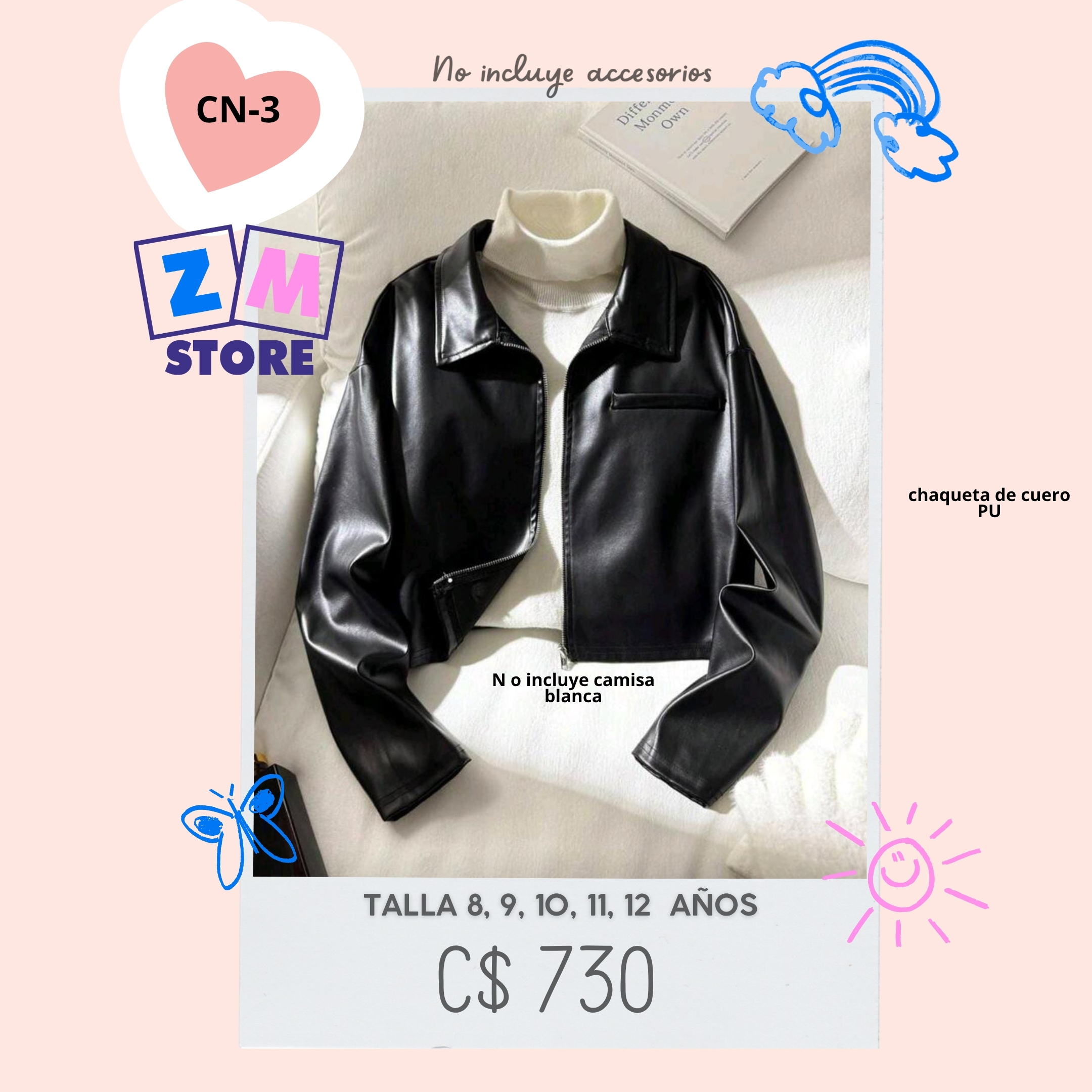 Chaqueta de cuero PU--CN-3
