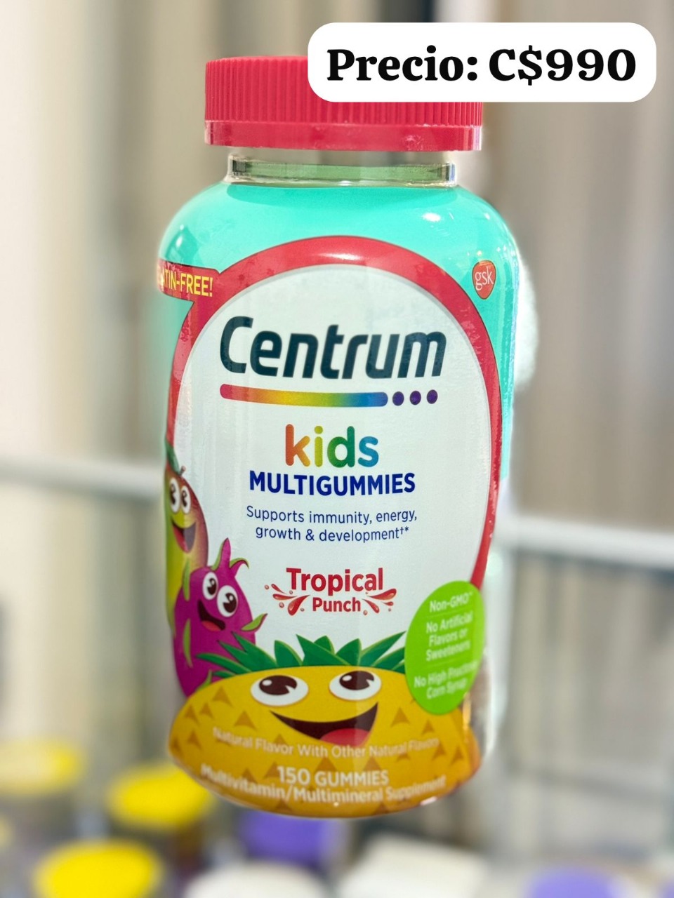 Multivitaminas 150 gomitas centrum