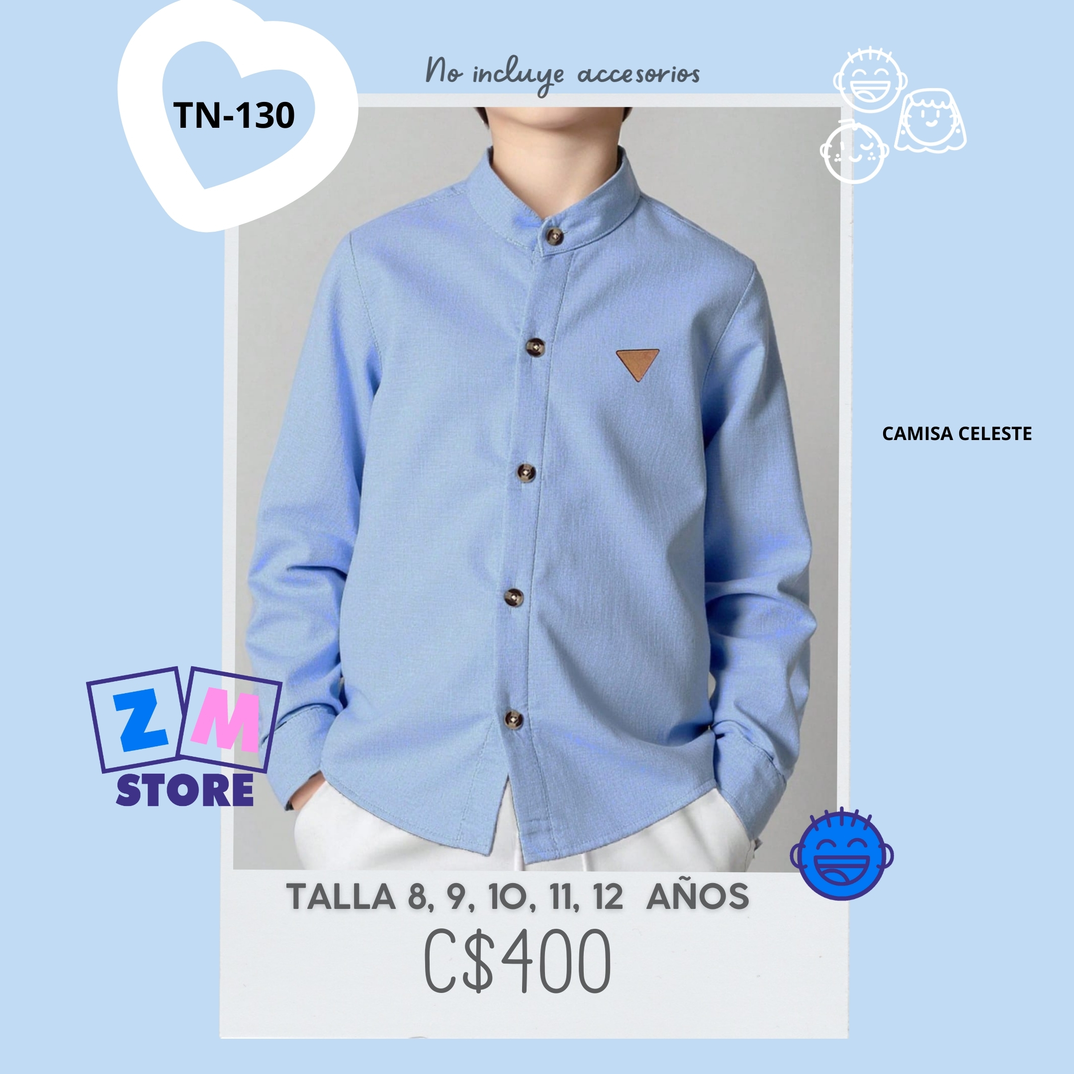 Camisa celeste TN-130