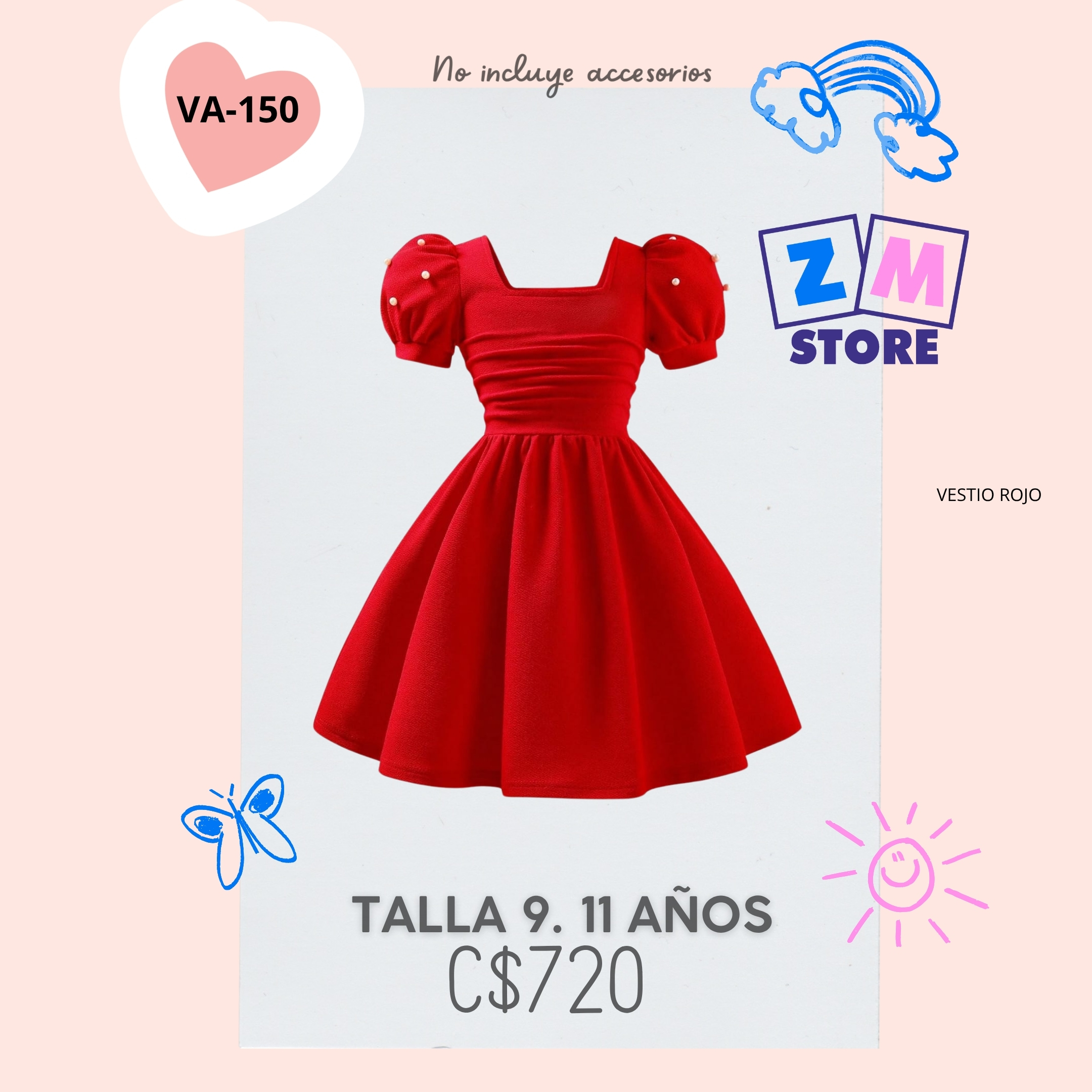 Vestido rojo VA-150