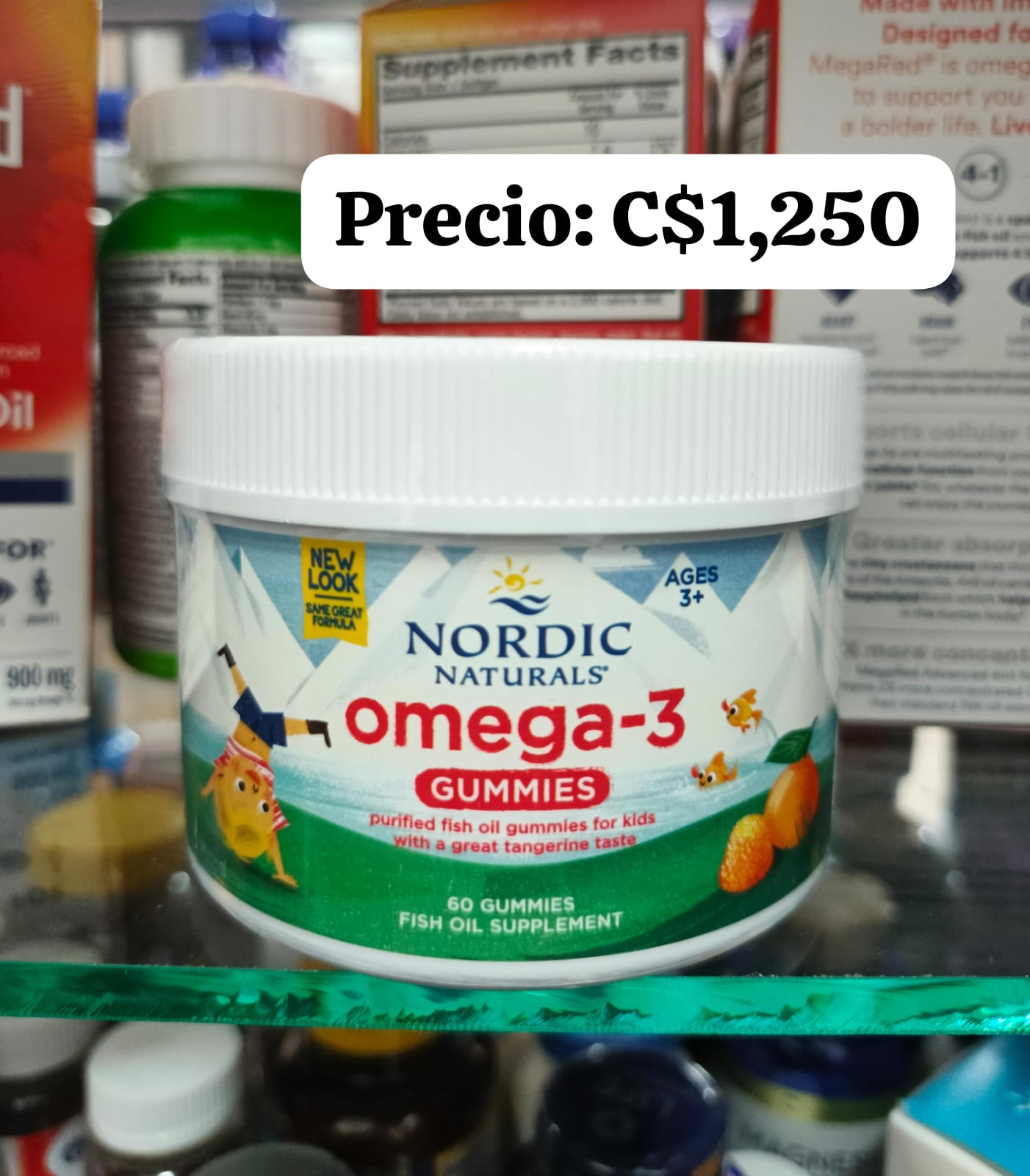 Omega 3 de 60 gomitas marca Nordic
