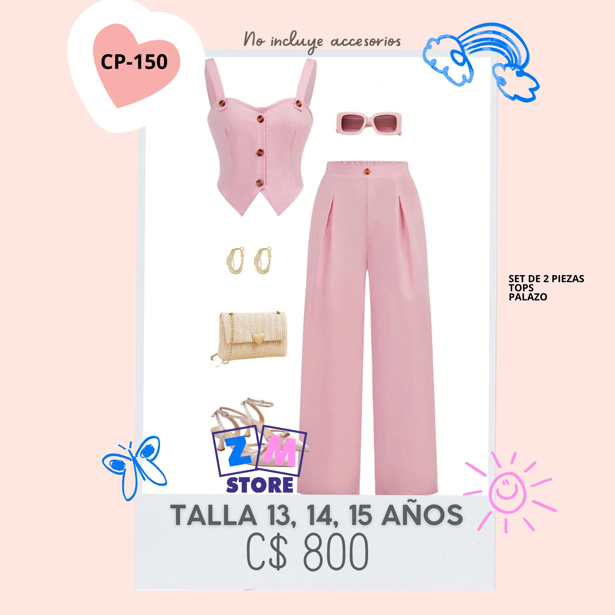 Conjunto con palazo.--CP-150