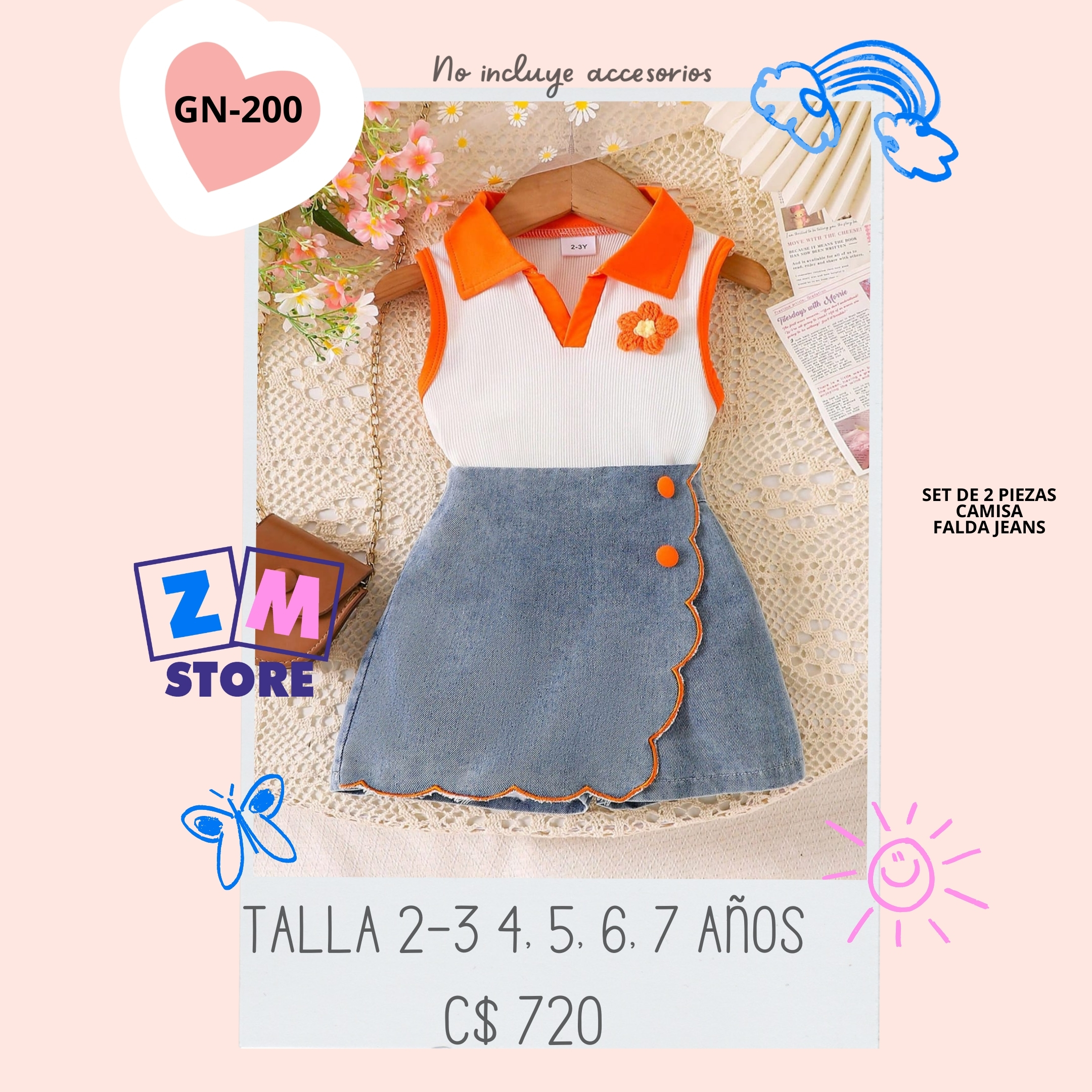 Conjunto con falda GN-200