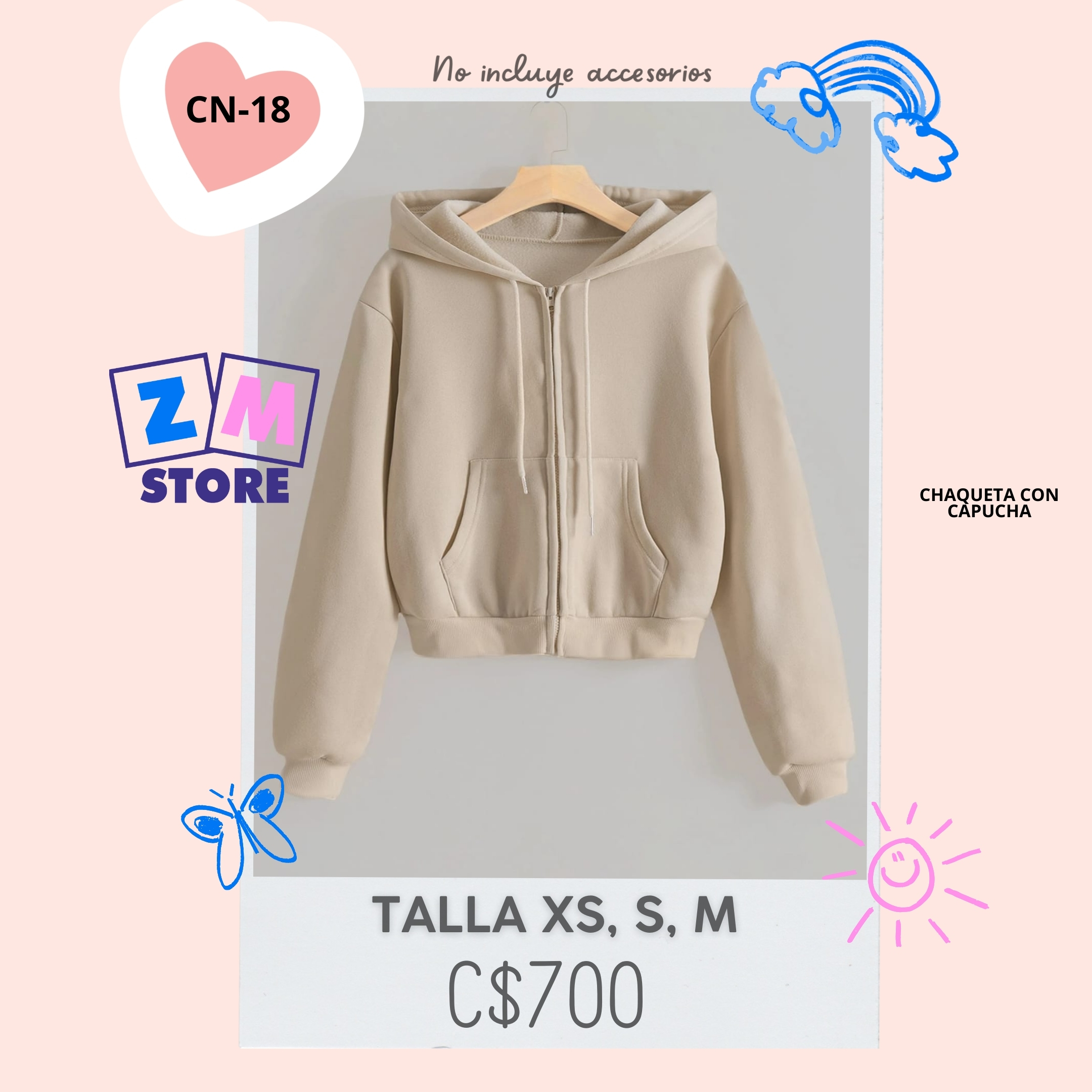 Chaqueta con capucha.--CN-18