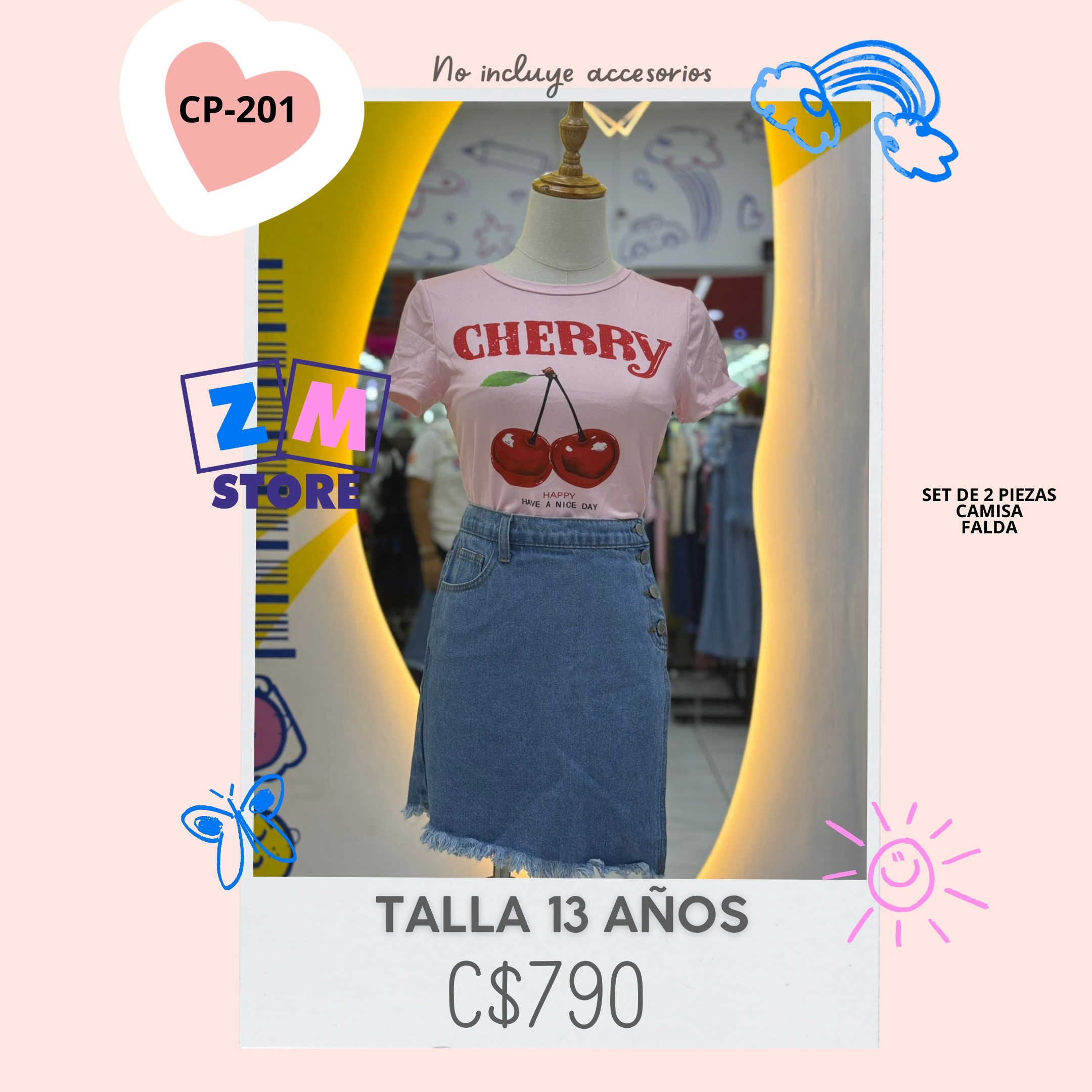 Conjunto con falda.--CP-201