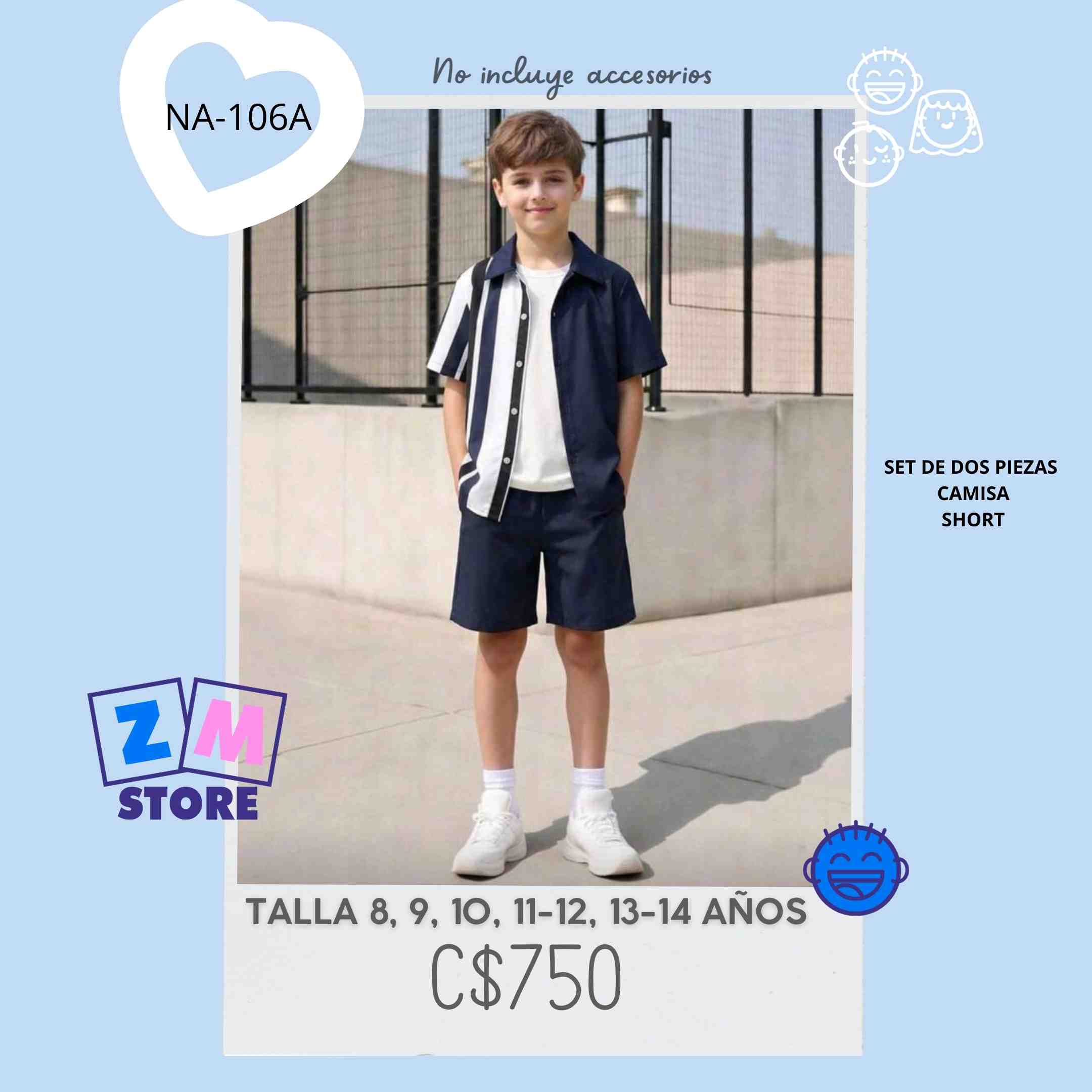 Conjunto con short, - - NA-106A